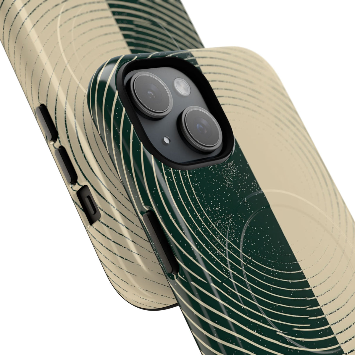 Green Tough 2.0 Magsafe Phone Case for iPhone - Evergreen Split Grain