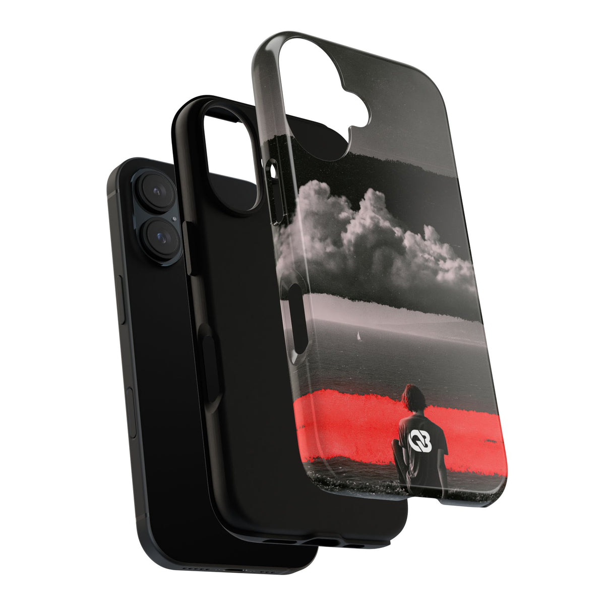 Crimson Horizon · Tough Phone Case for iPhone · Black