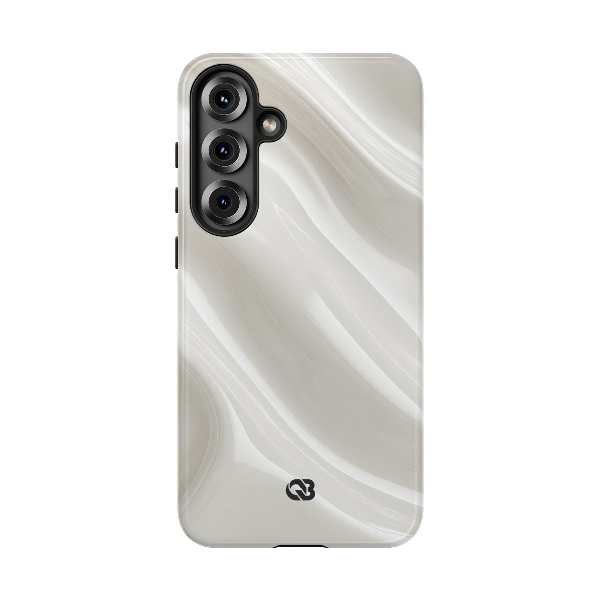Liquid Enamel Fold · Tough Phone Case for Samsung · White
