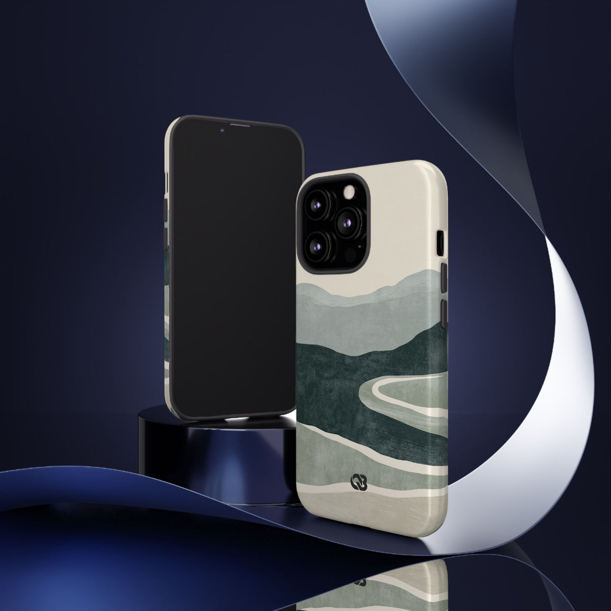 Muted Valley Vista · Tough Phone Case for iPhone · Green