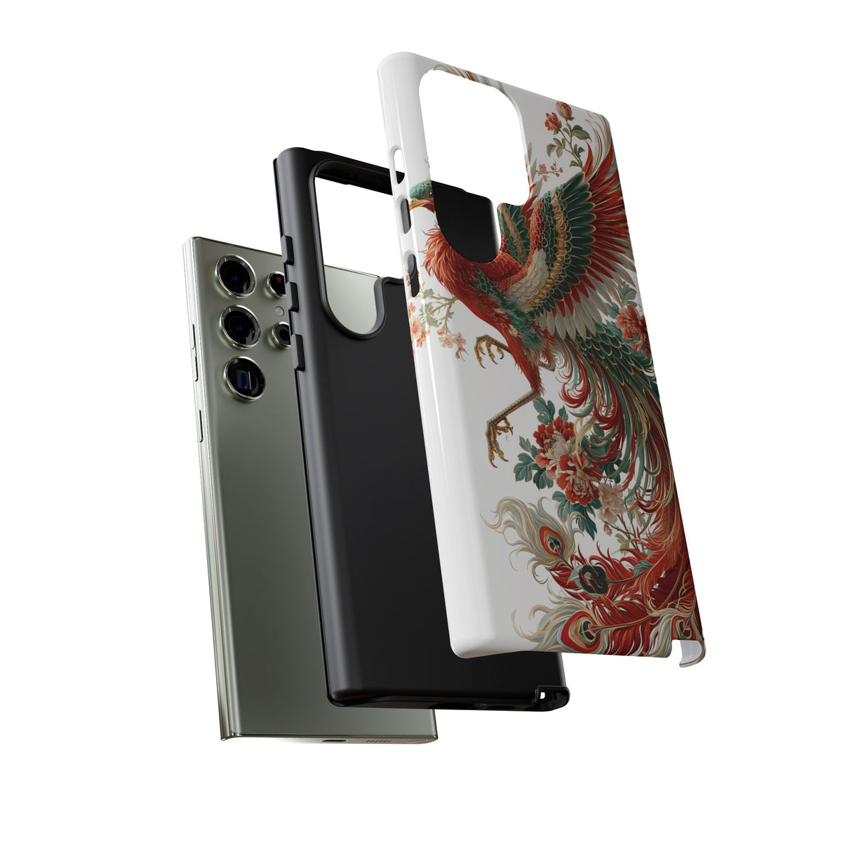 Vermilion Imperial Phoenix · Tough Phone Case for Samsung · Red