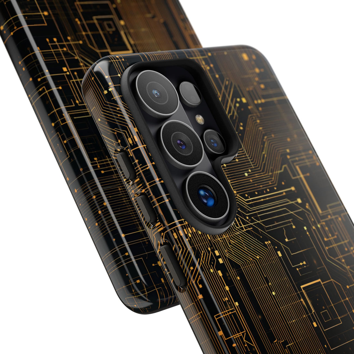 Gold Tough Phone Case for Samsung - Amber Core Mainframe