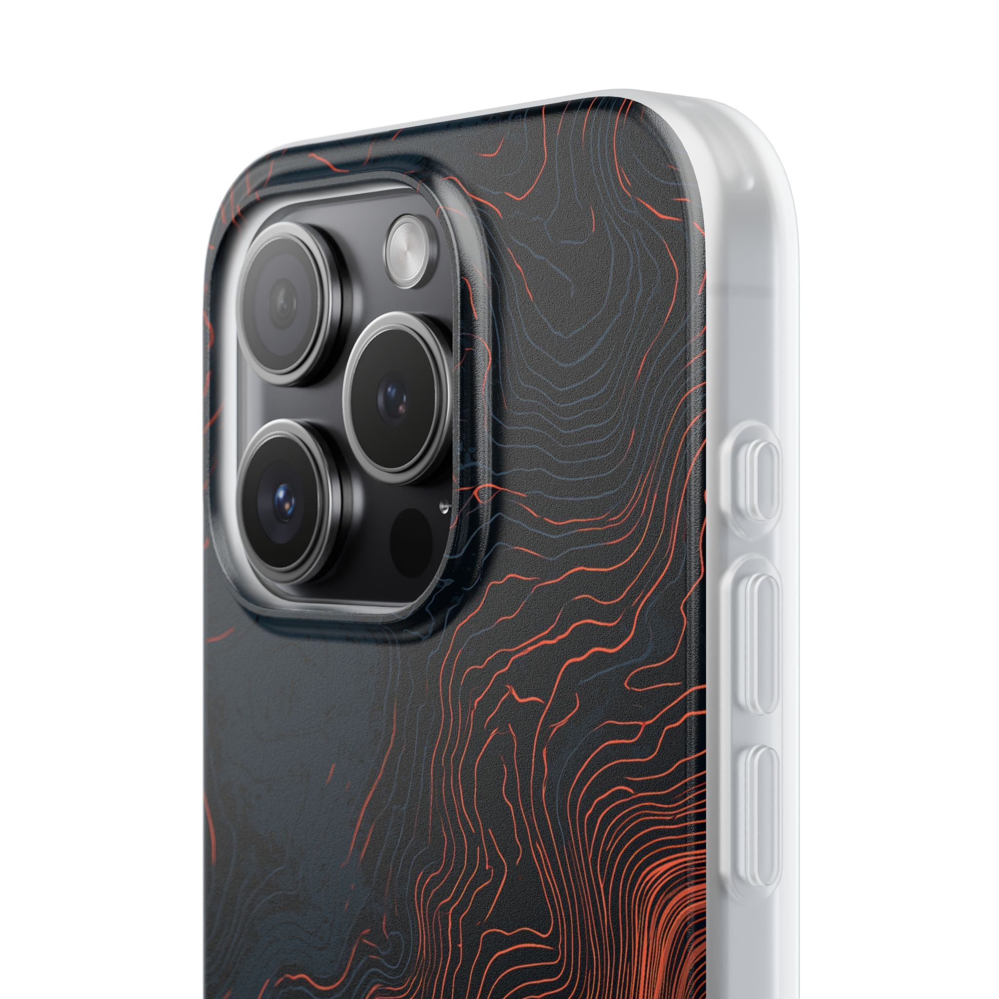 Black Lite Phone Case for iPhone - Volcanic Basalt Map