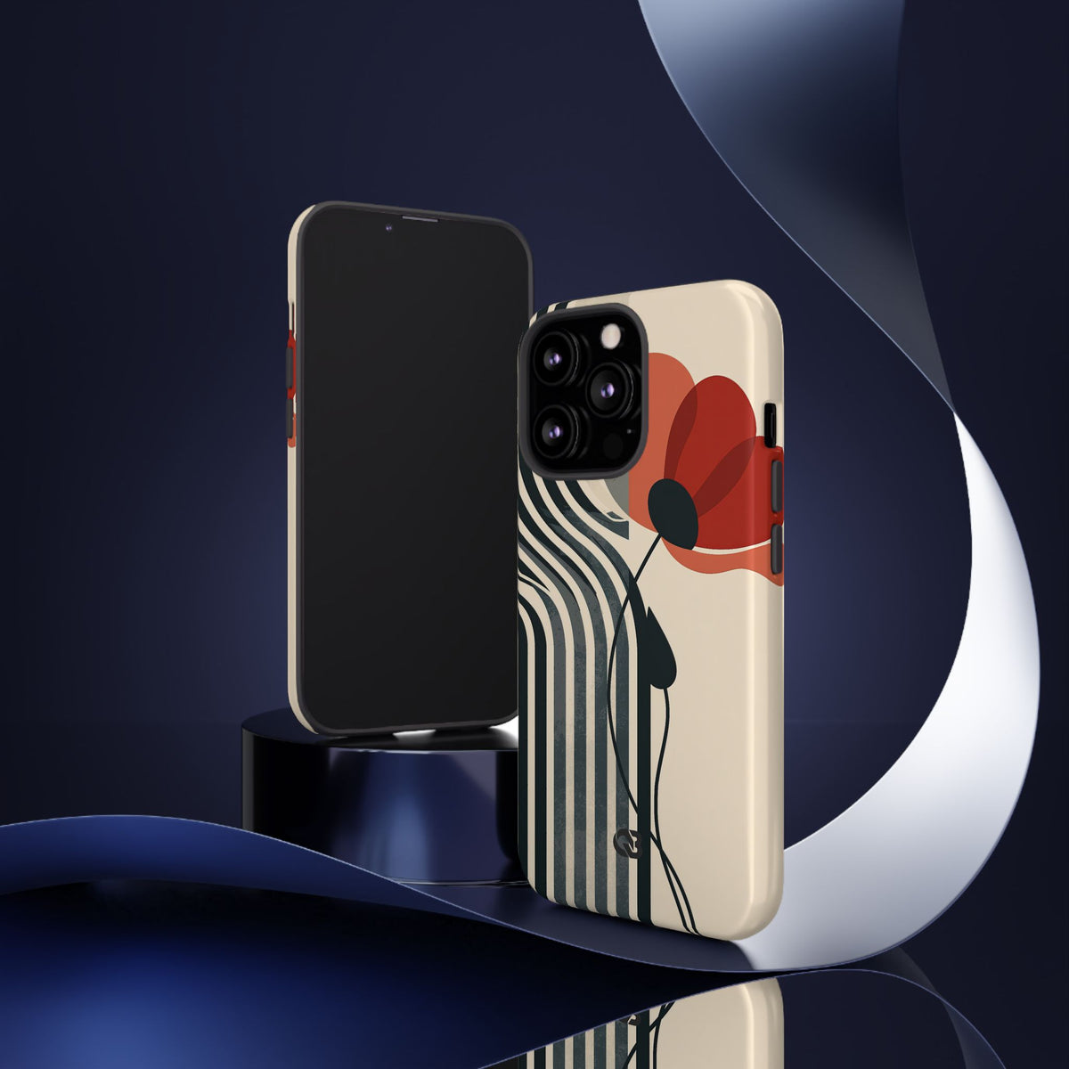 Modernist Poppy · Tough Phone Case for iPhone · Beige