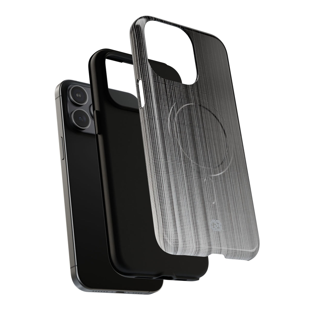 Grey Tough 2.0 Magsafe Phone Case for iPhone - Static Vertical Dither