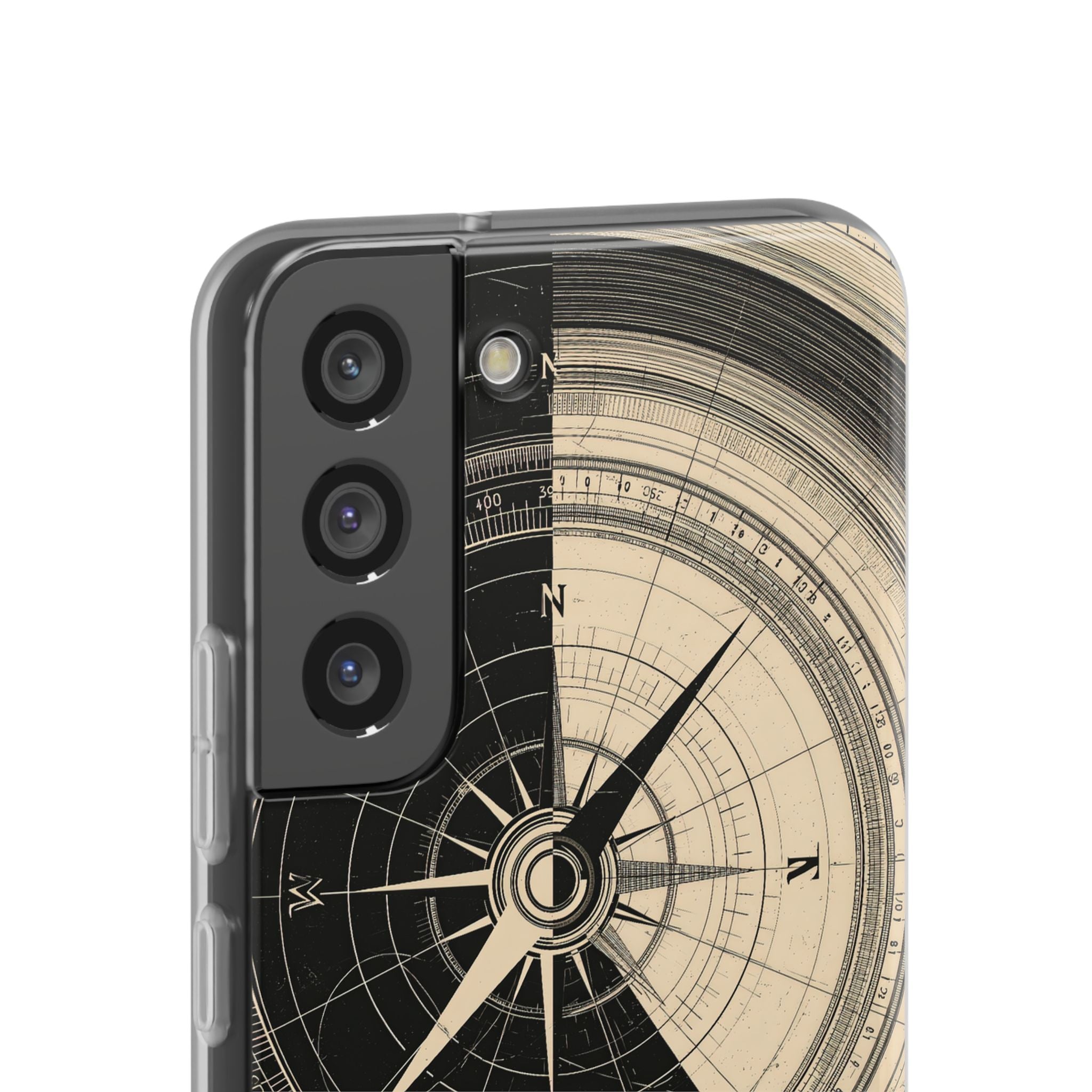 Beige Lite Phone Case for Samsung - Obsidian Nautical Blueprint