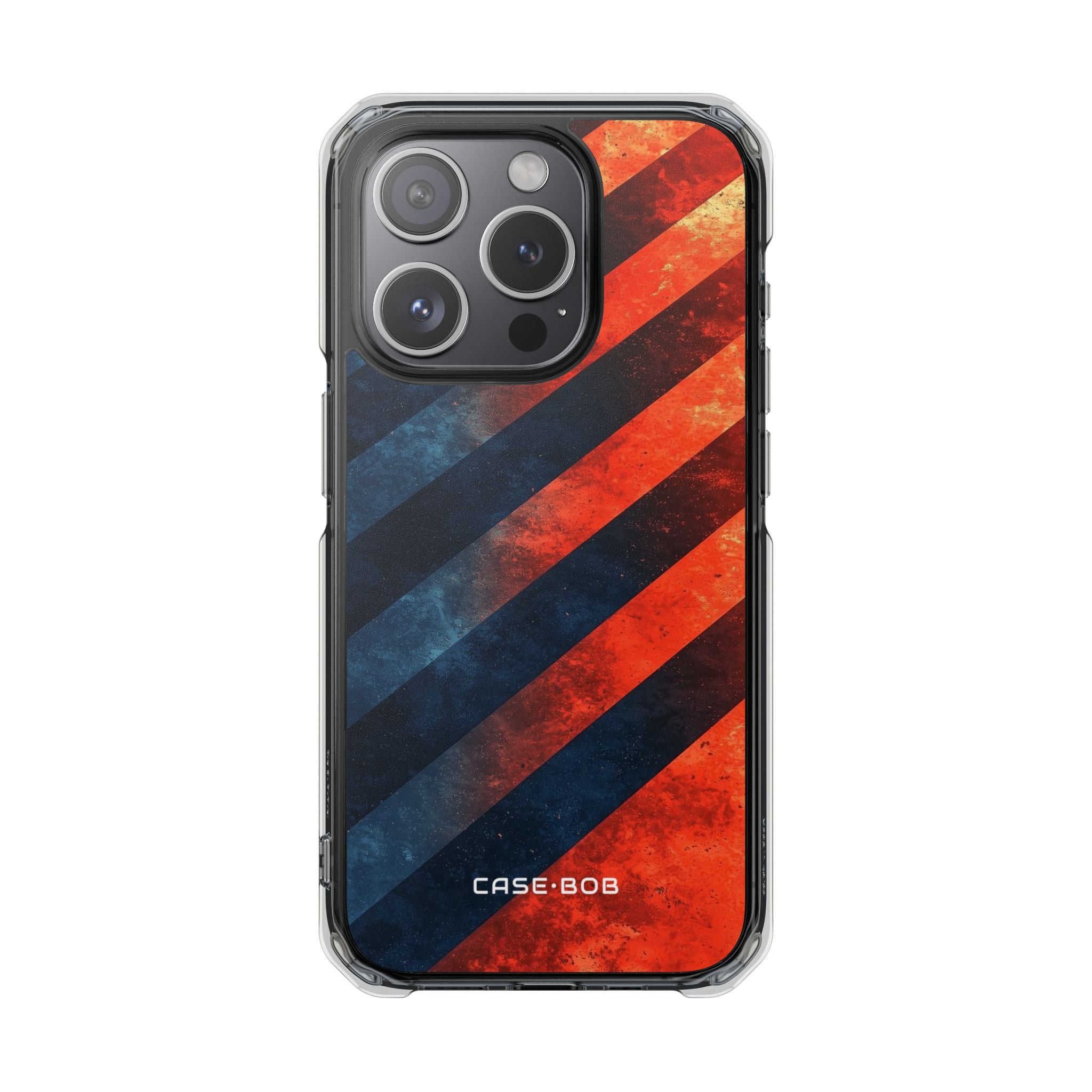 Diagonal Stripes Blaze iPhone 15 Pro Cover - Impact