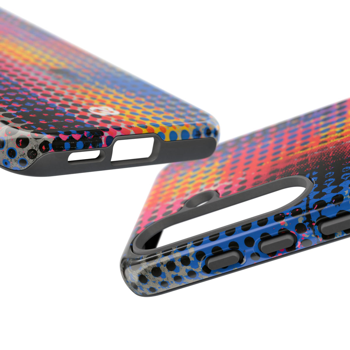 Chromatic Halftone Grid · Tough Phone Case for Samsung · Blue