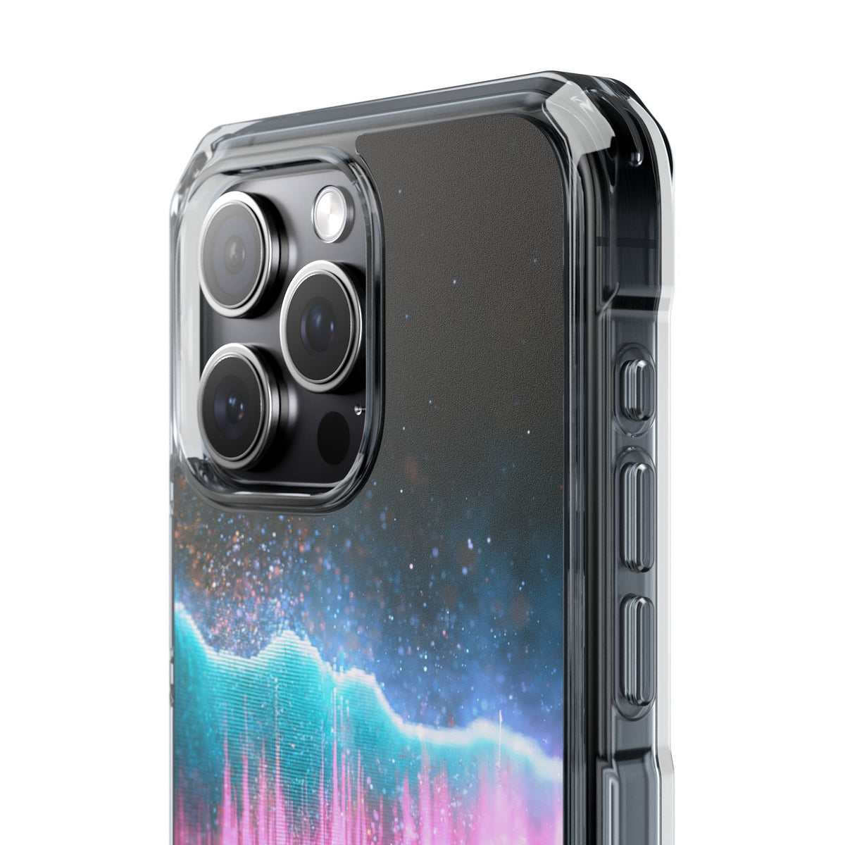 Digital Frequency · Clear Impact Magnetic Phone Case for iPhone · Pink
