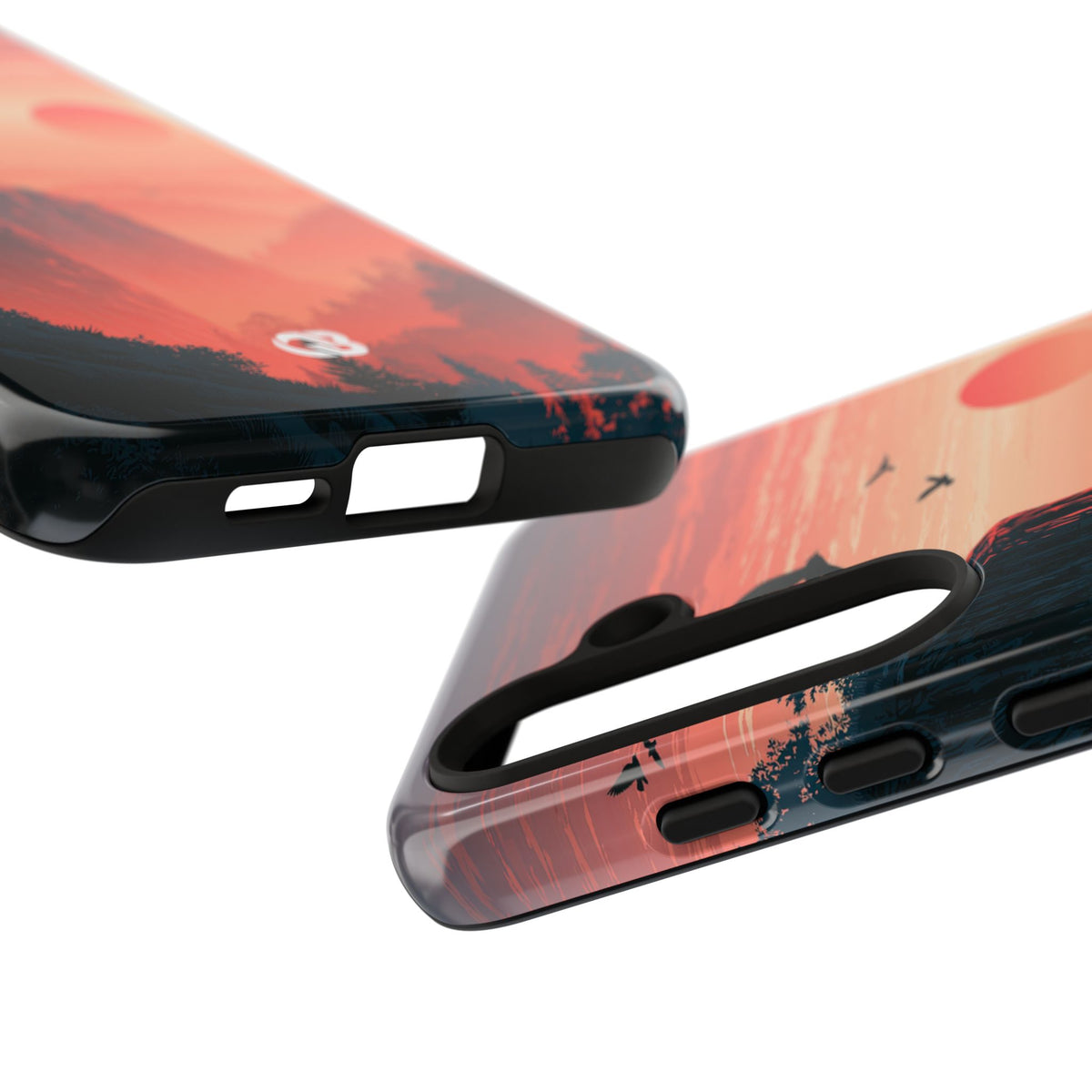 Orange Tough Phone Case for Samsung - Crimson Ridge Flight
