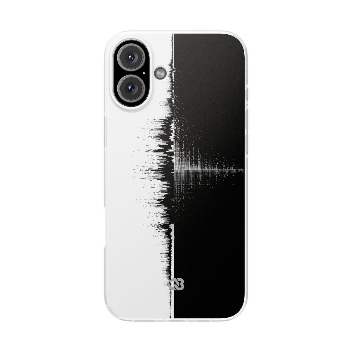Black Lite Phone Case for iPhone - Static Signal Split