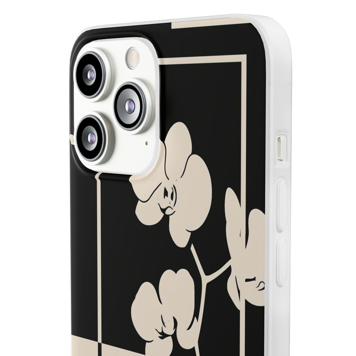 Geometric Orchid Bloom · Lite Phone Case for iPhone · Black