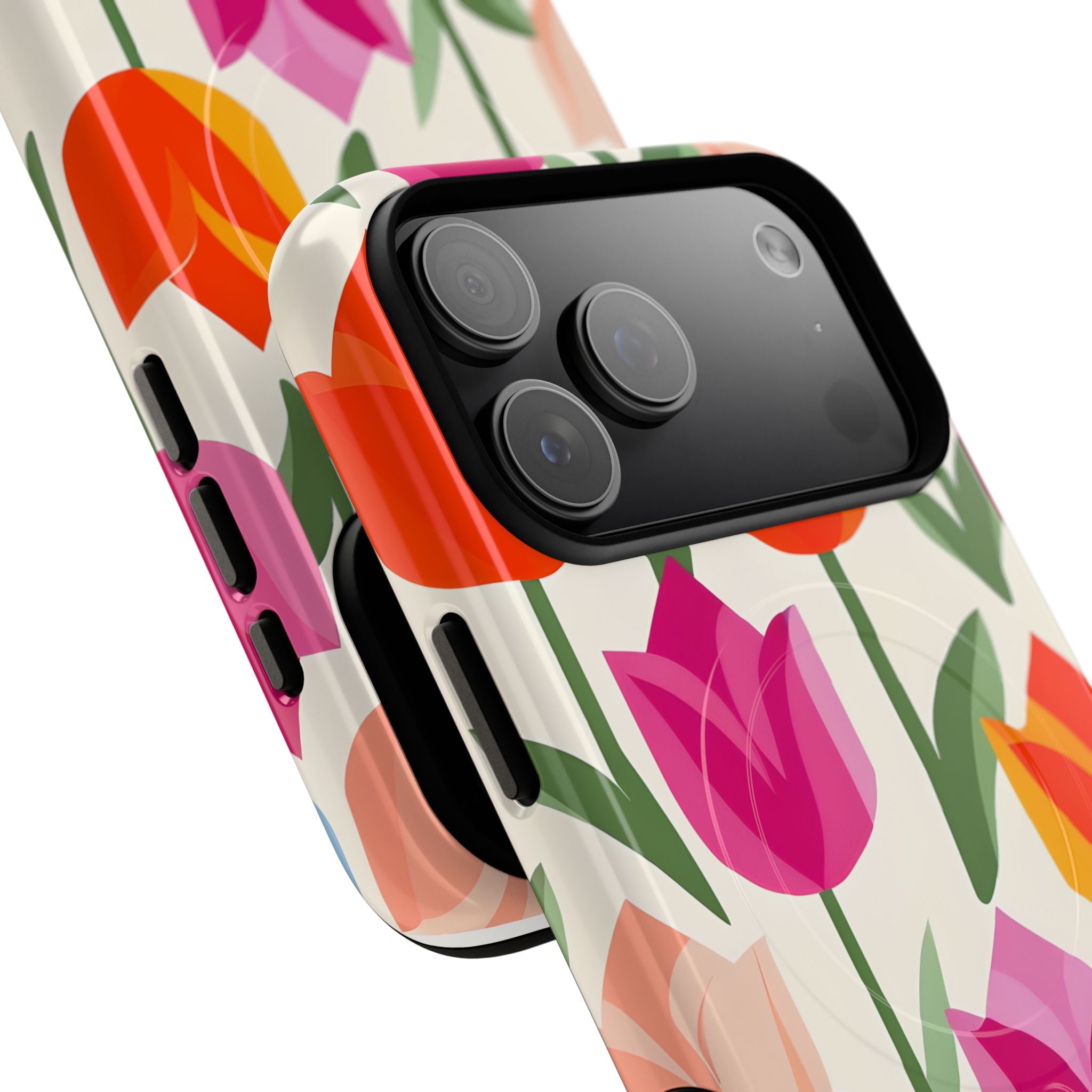 Vibrant Petal Grid · Tough+ Handyhülle für iPhone · Magsafe
