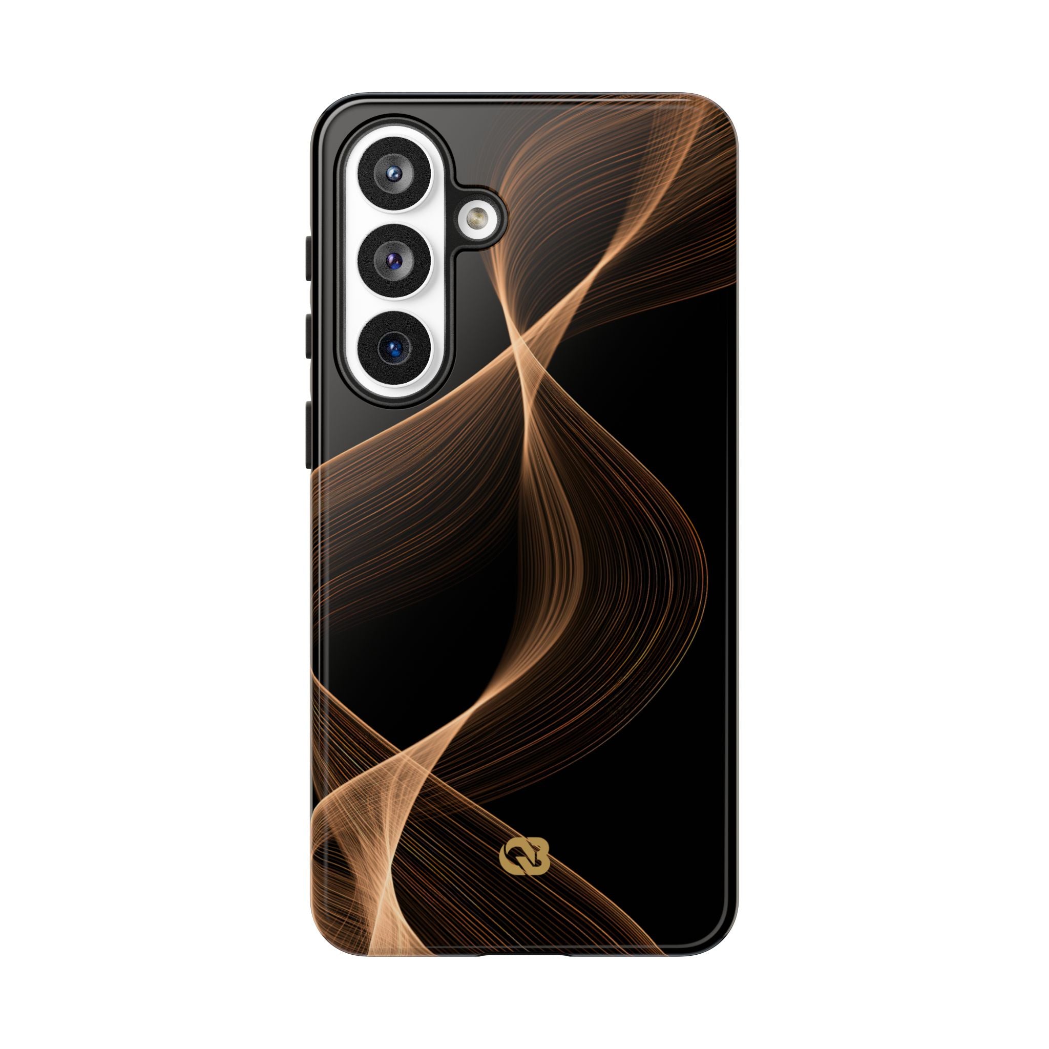 Brown Tough Phone Case for Samsung - Copper Silk Wave