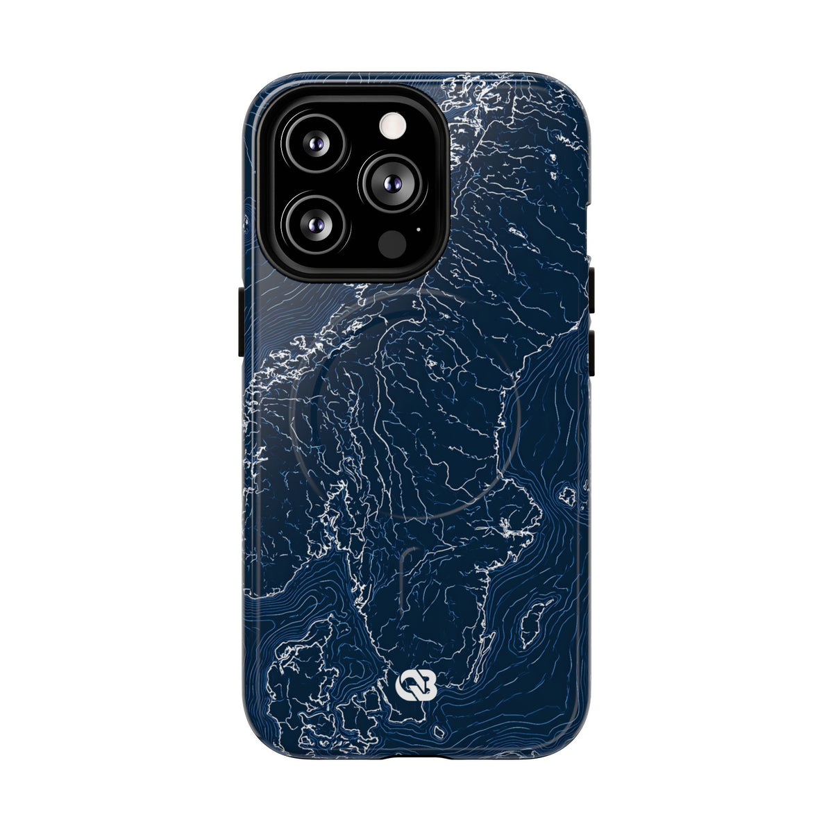 Nordic Contour Chart · Tough 2.0 Magnetic Phone Case for iPhone · Blue