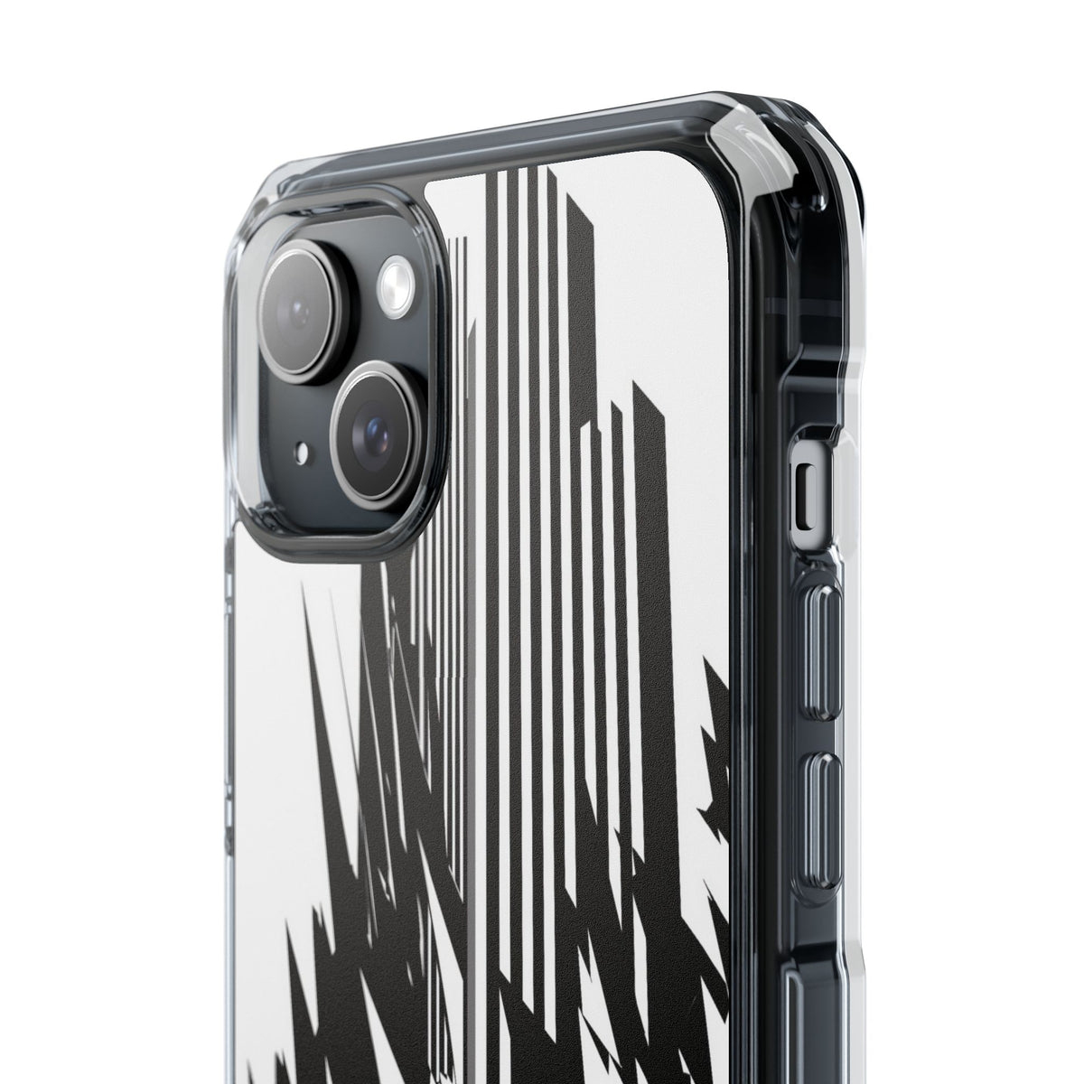 Orbital Spire · Clear Impact Magnetic Phone Case for iPhone · Black