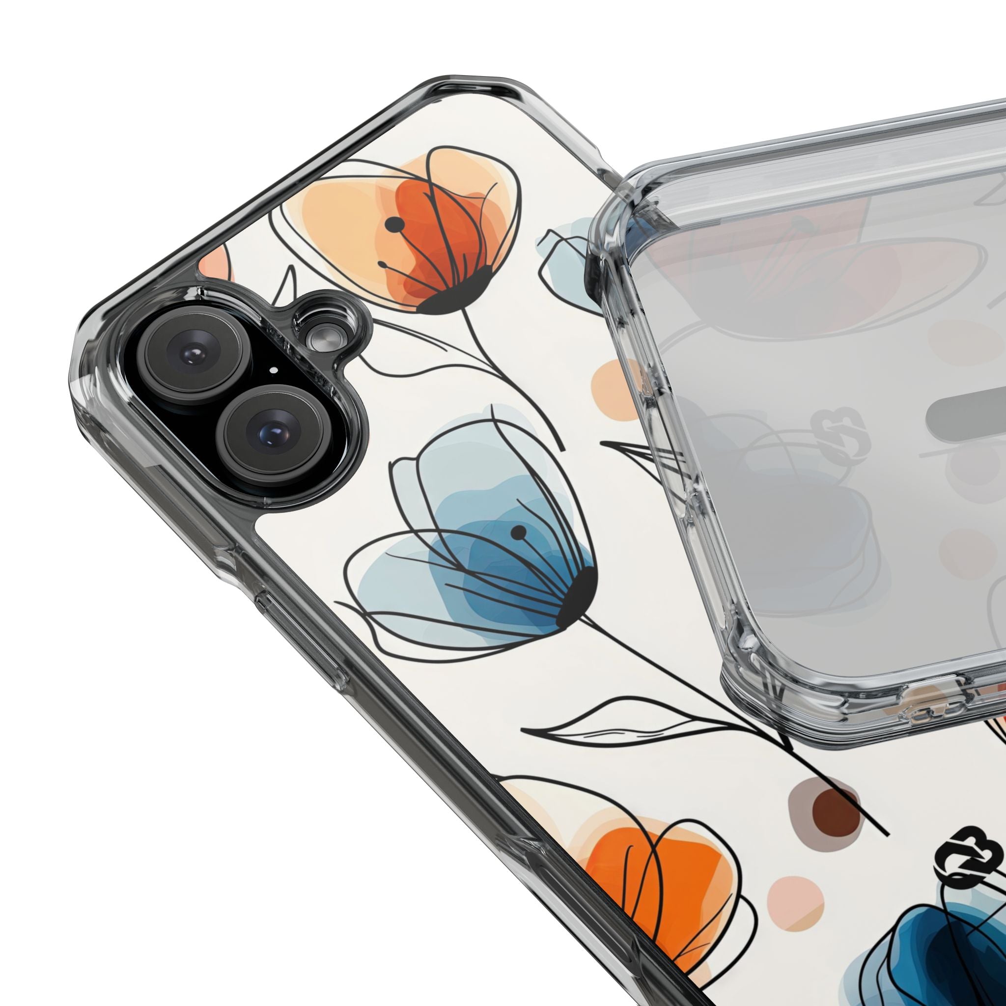 Ink Watercolor Tulips · Impact Hoesje voor iPhone · Magsafe