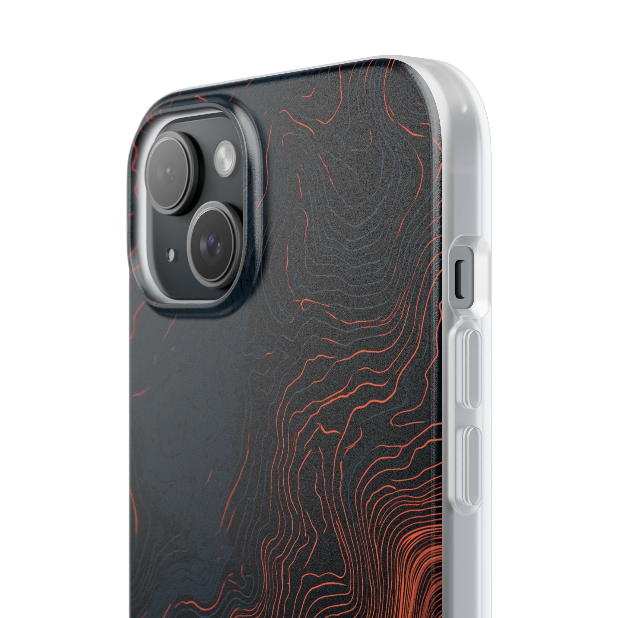 Black Lite Phone Case for iPhone - Volcanic Basalt Map