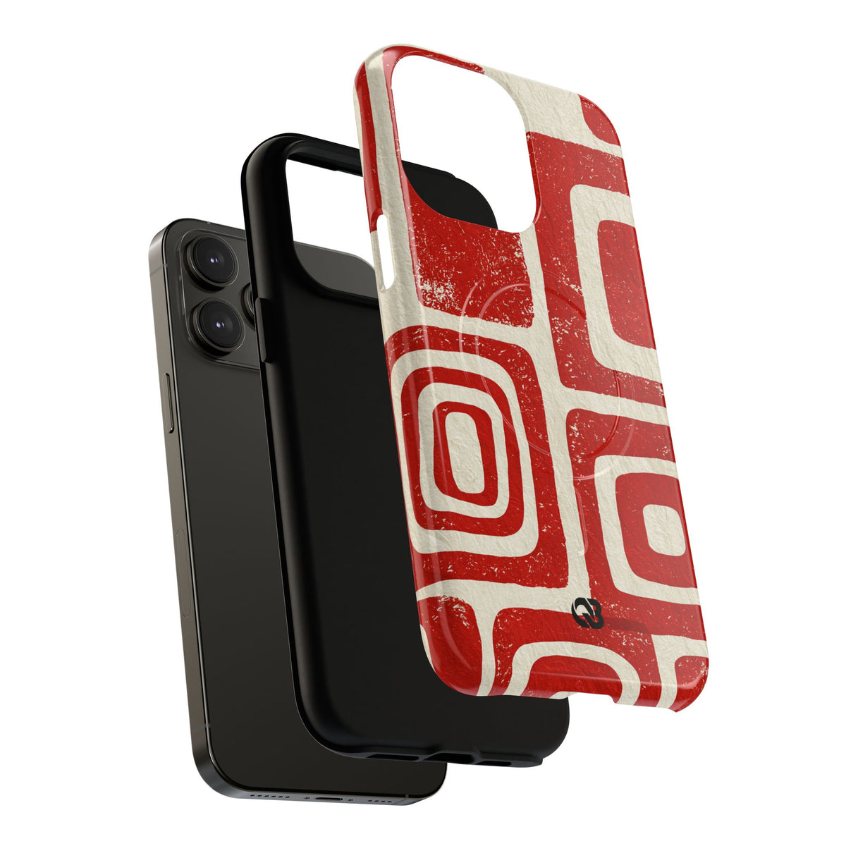 Vermilion Block Motif · Tough 2.0 Magnetic Phone Case for iPhone · Red