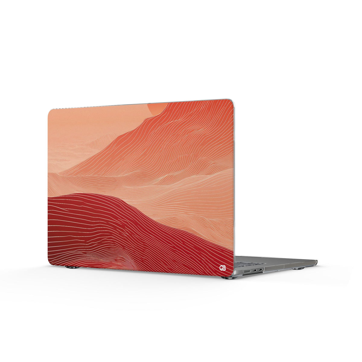 Crimson Horizon · Clear Hard Case for MacBook · Red