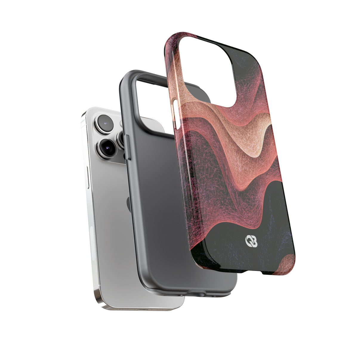Rose Contour Waves · Tough Phone Case for iPhone · Pink