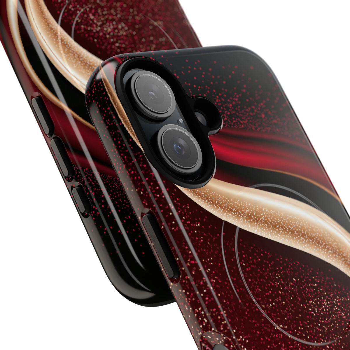 Gilded Crimson Flow · Tough 2.0 Magnetic Phone Case for iPhone · Red