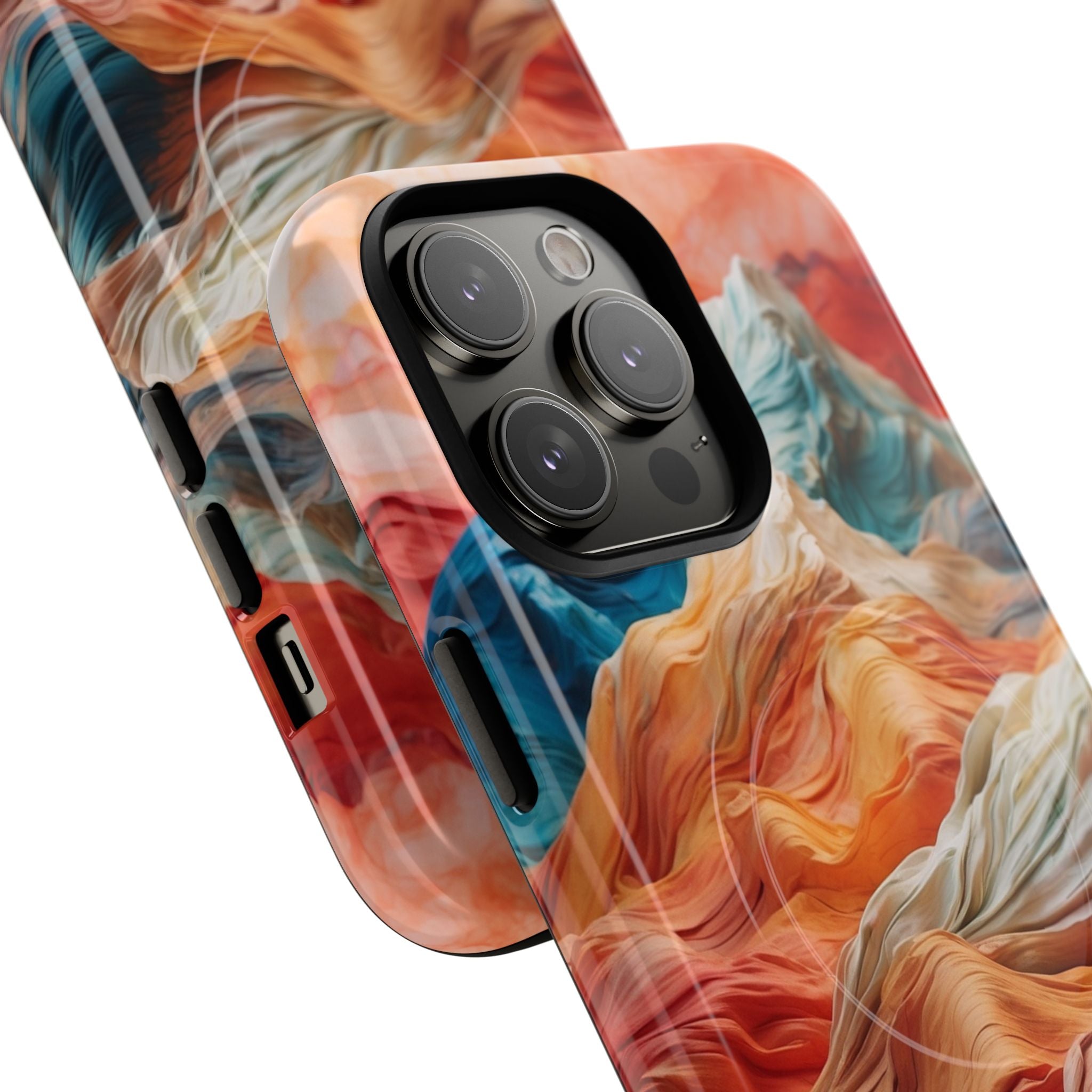 Fabric Peaks Cream iPhone 14 Pro Max Case - Tough+