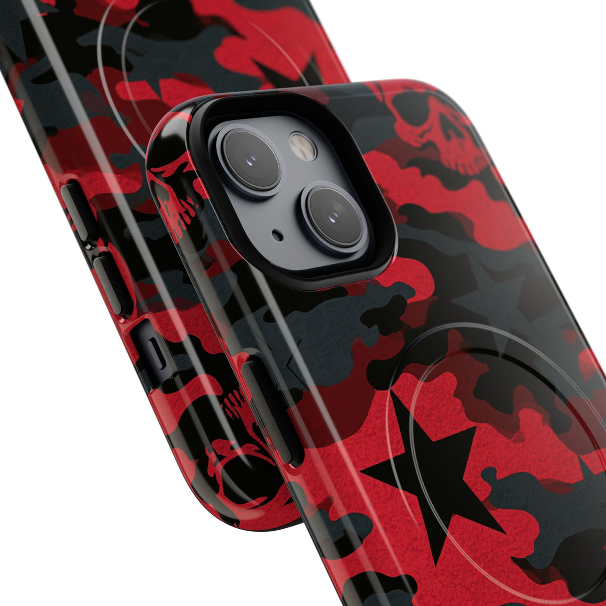 Crimson Skull Camo · Tough 2.0 Magnetic Phone Case for iPhone · Red