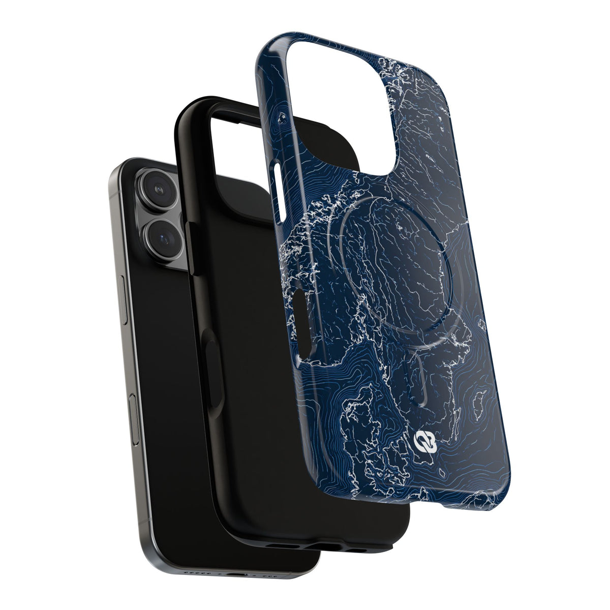 Nordic Contour Chart · Tough 2.0 Magnetic Phone Case for iPhone · Blue