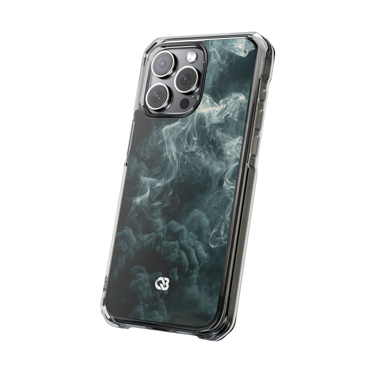 Luminescent Vapor Drift · Clear Impact Magnetic Phone Case for iPhone · Teal