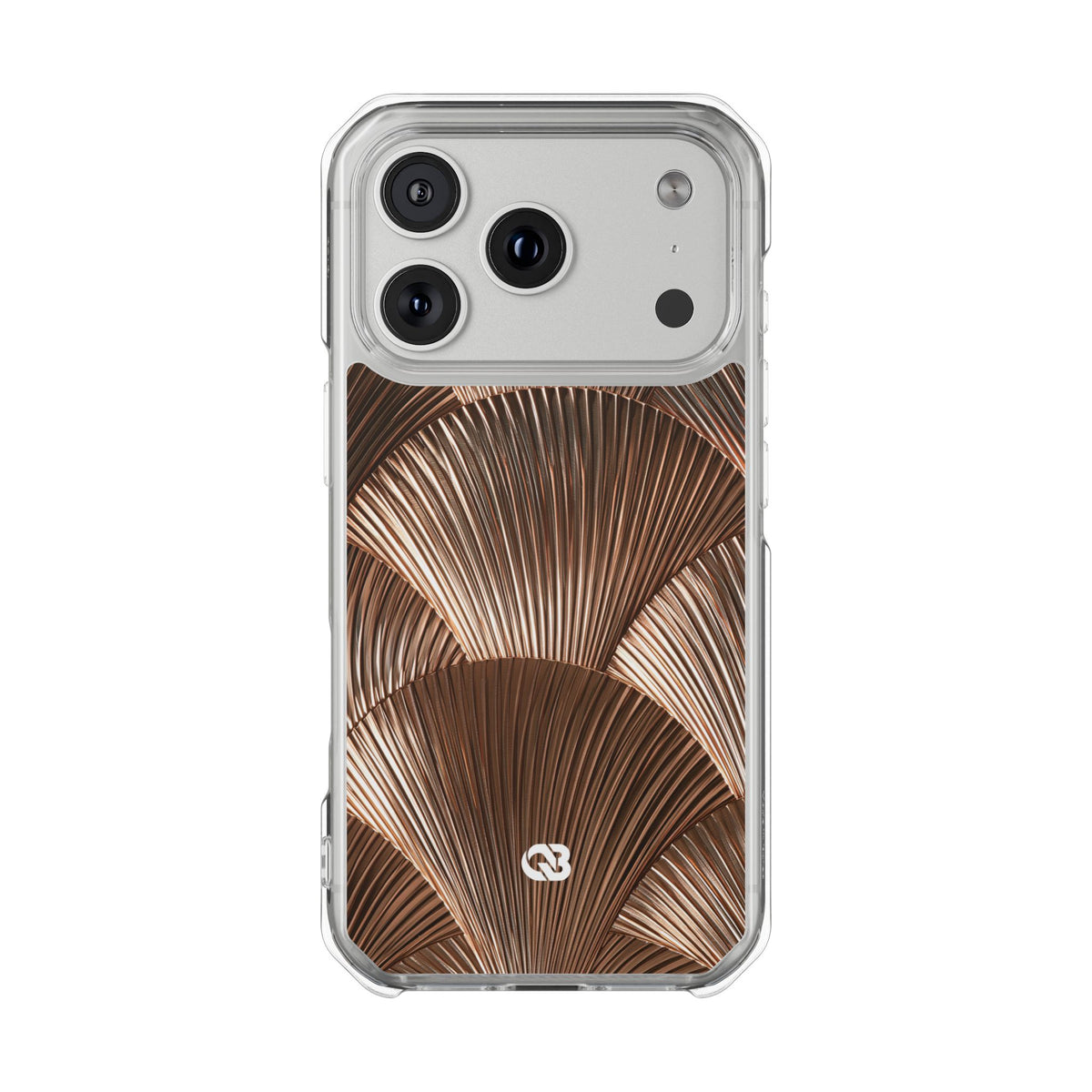 Rose Gilded Fan · Clear Impact Magnetic Phone Case for iPhone · Gold