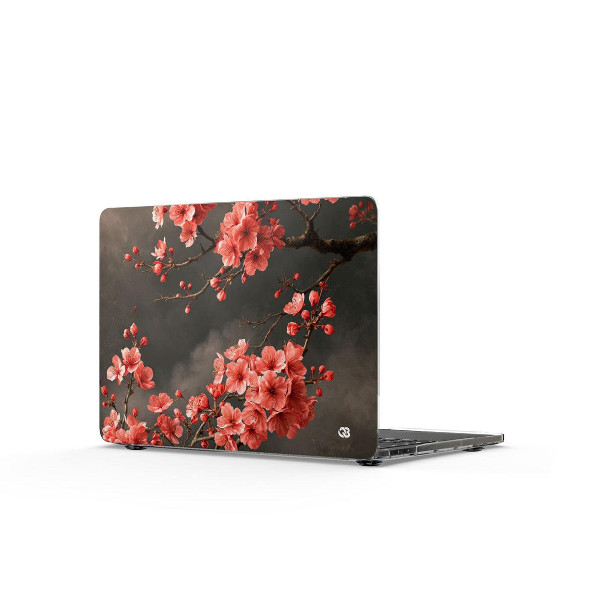 Dark Sakura Nocturne · Clear Hard Case for MacBook · Black