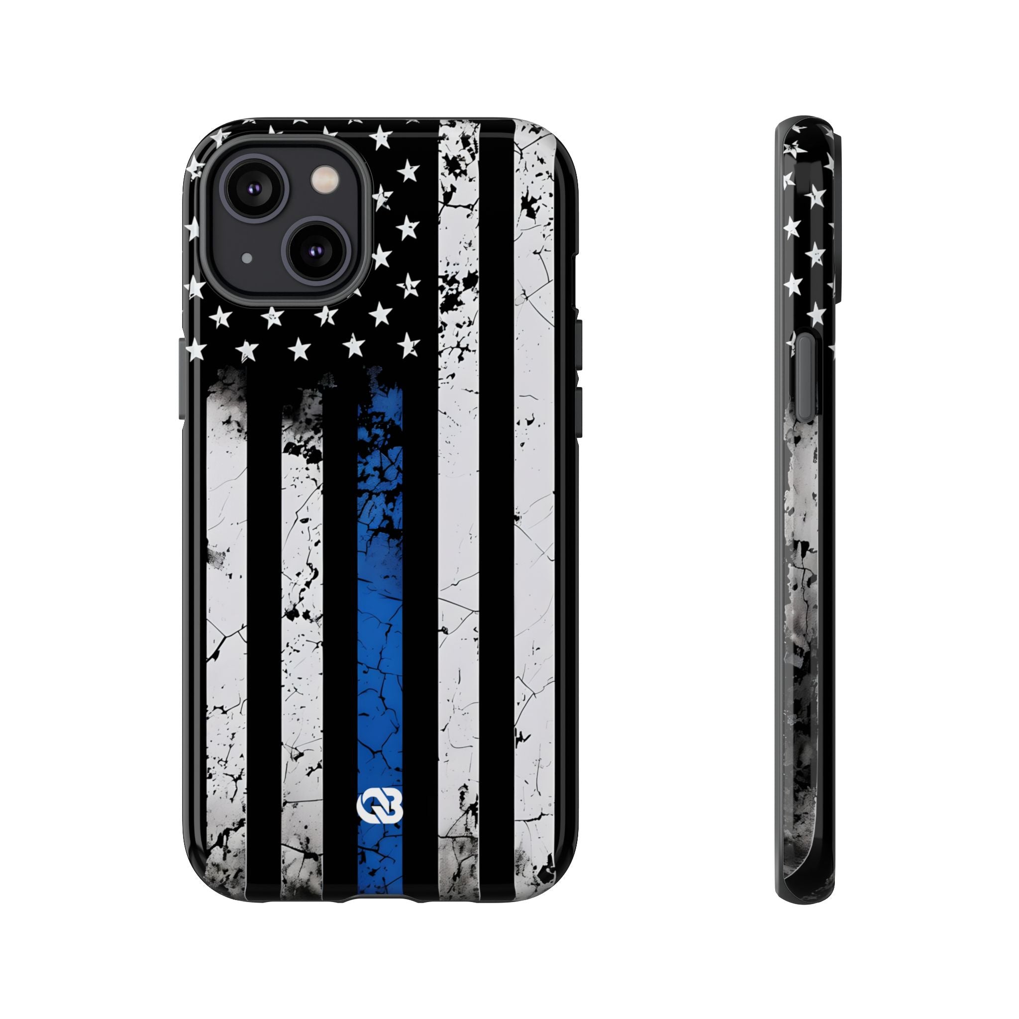 Gritty Cobalt Flag · Tough Phone Case for iPhone