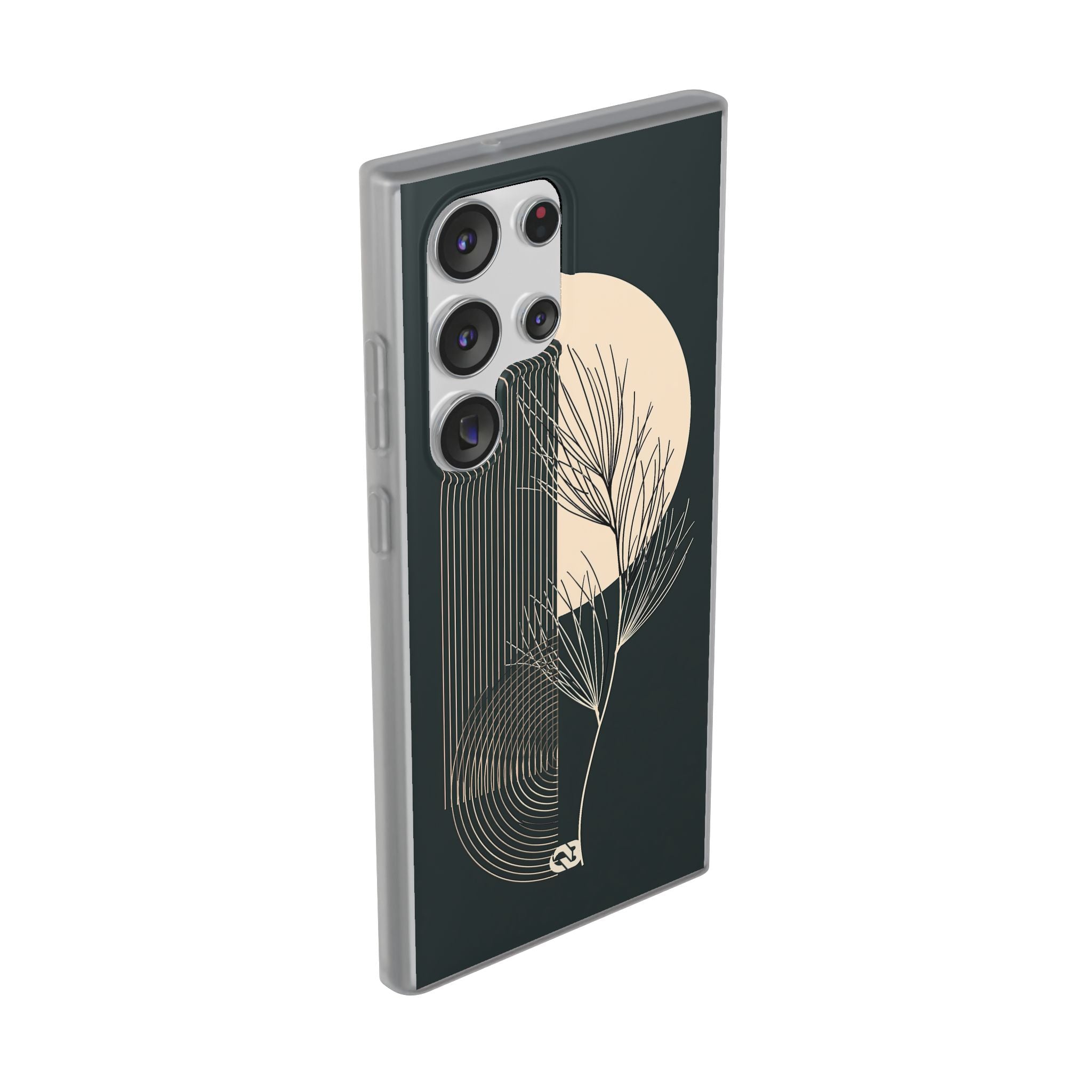 Black Lite Phone Case for Samsung - Obsidian Sand Willow