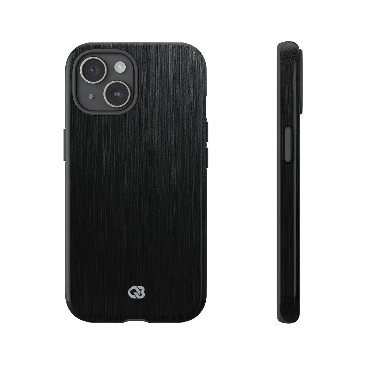 Obsidian Brushed Steel · Tough Phone Case for iPhone · Black