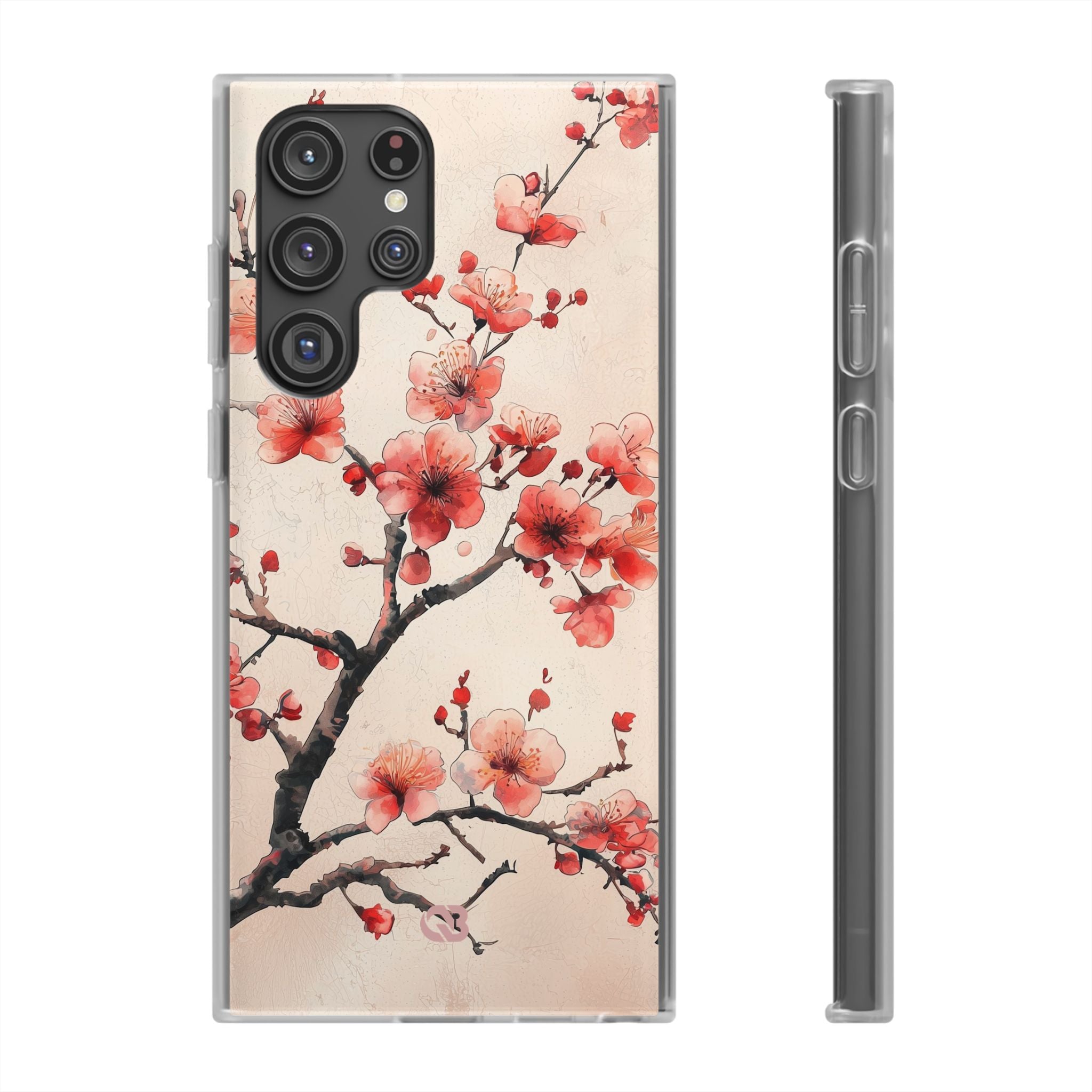 Crimson Silk Flora · Soft Phone Case for Samsung