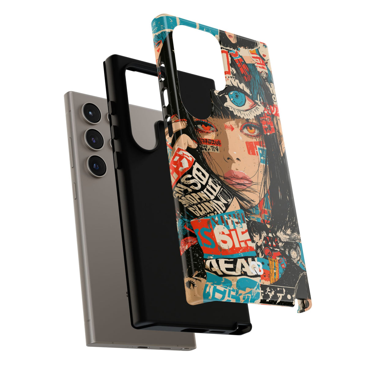 Shibuya Street Collage · Tough Phone Case for Samsung · Red