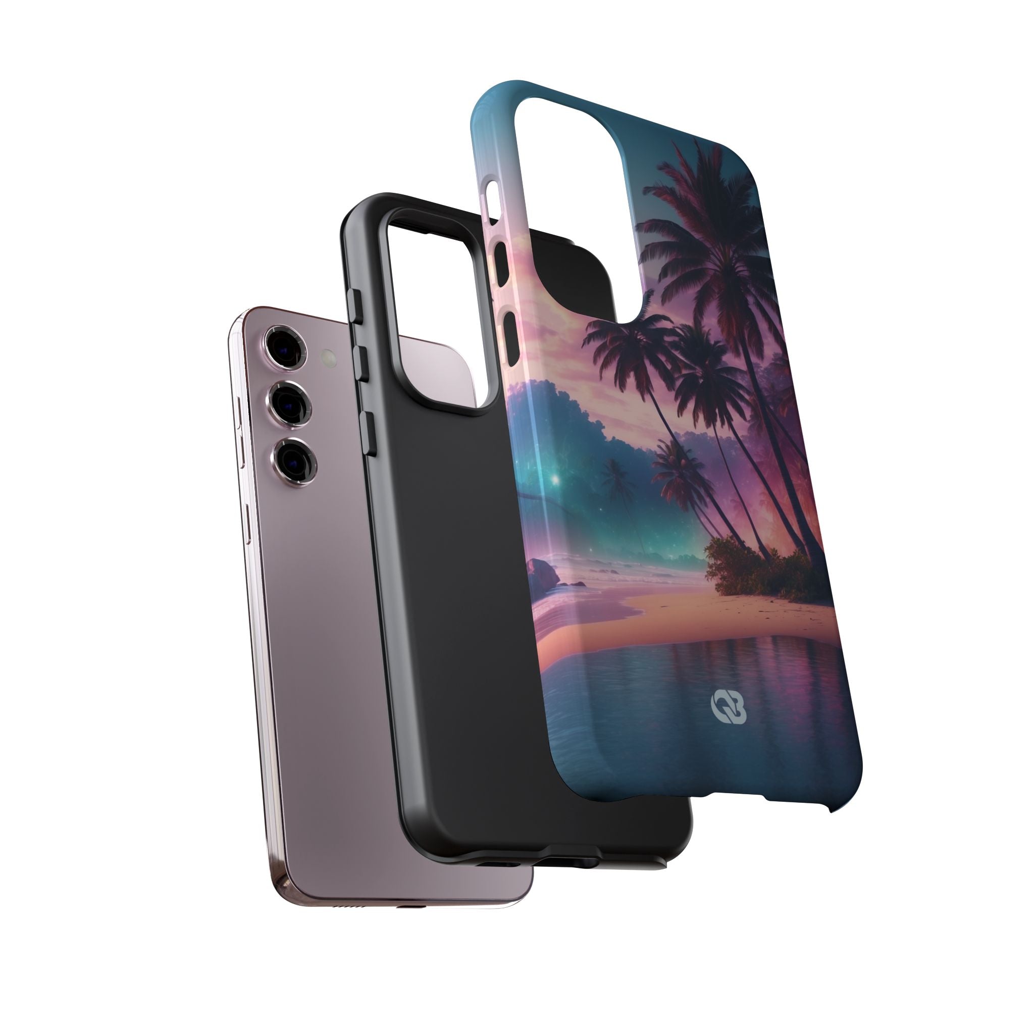 Neon Shore Palms · Tough Handyhülle für Samsung