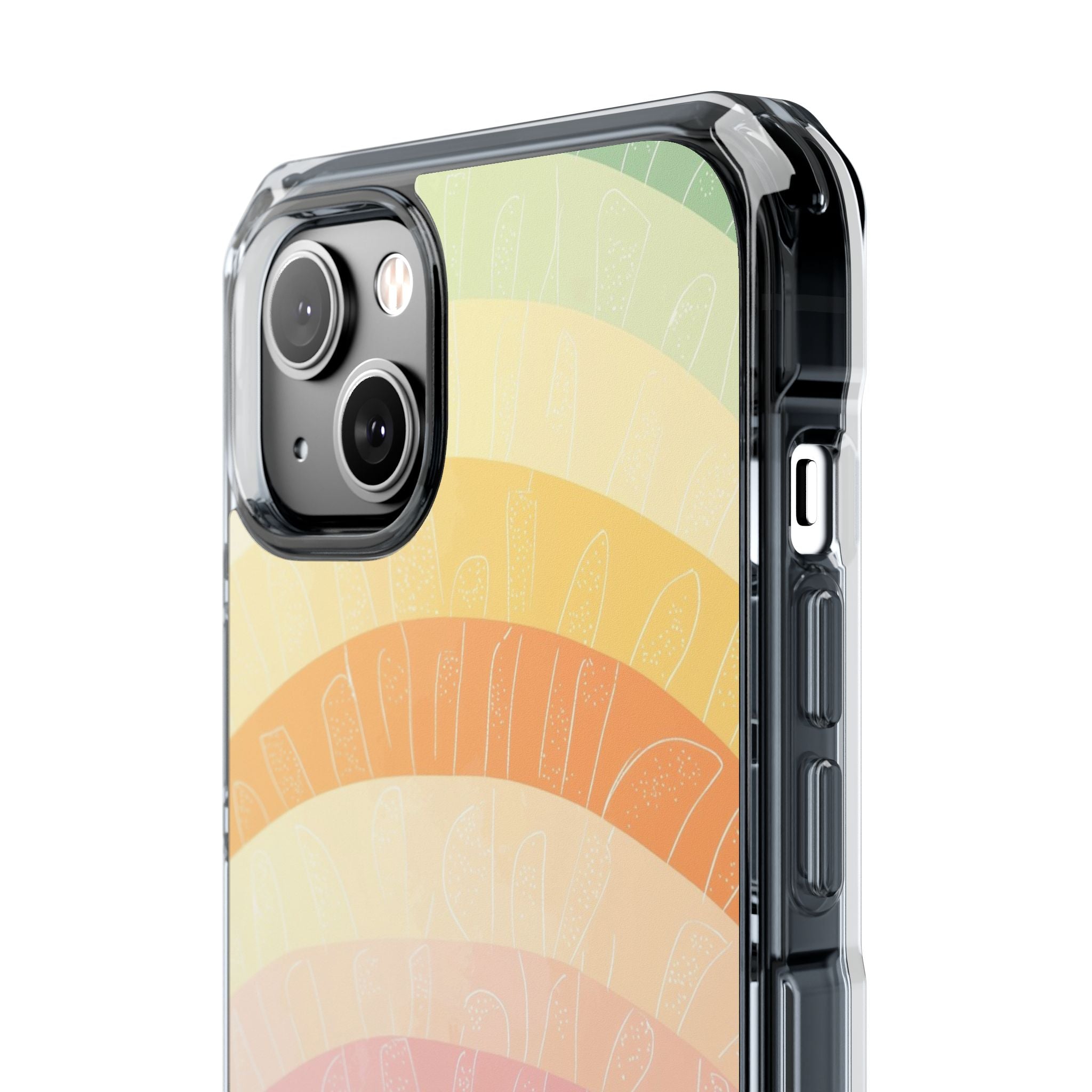 Pastel Rainbow Bands iPhone 14 Plus Case - Impact