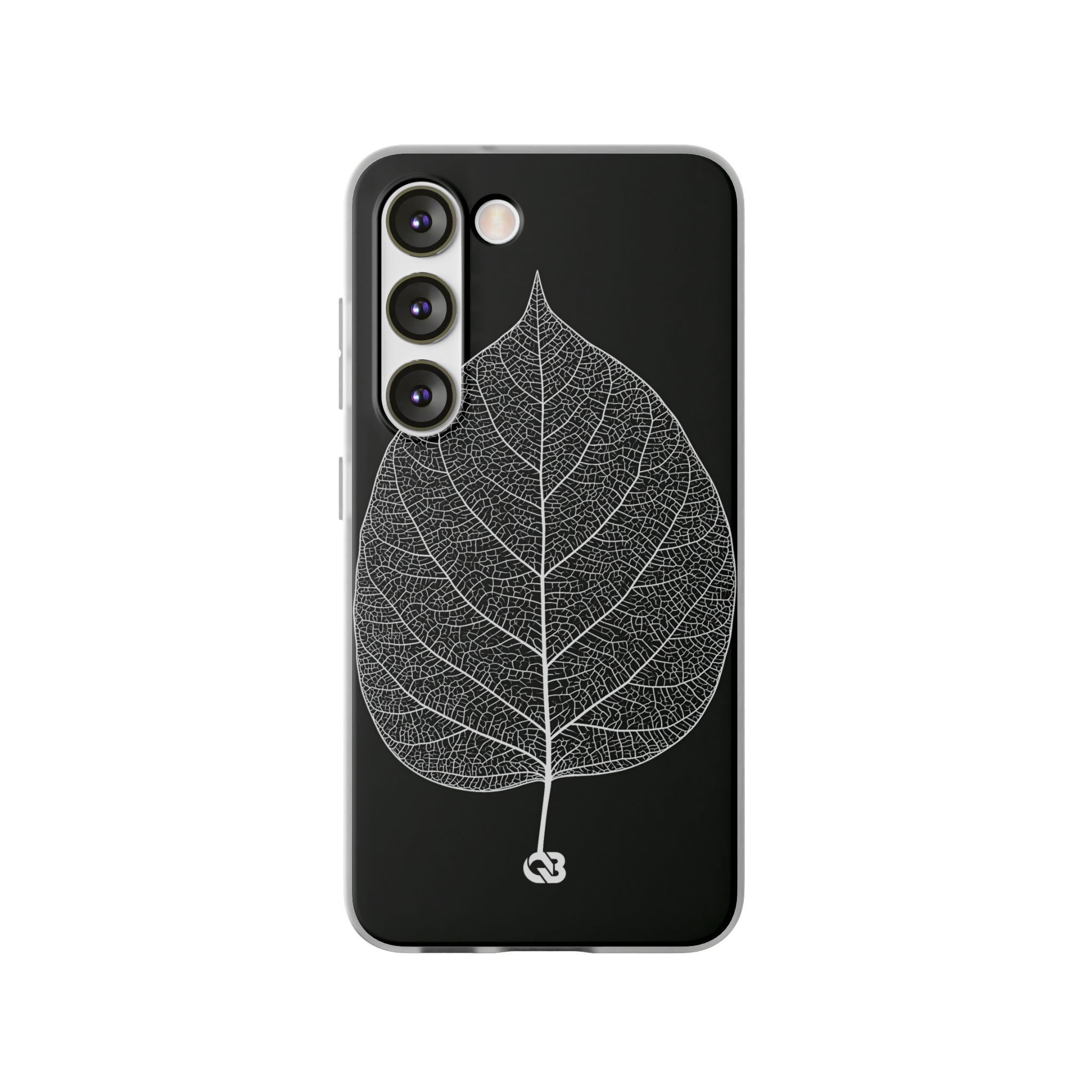 Black Lite Phone Case for Samsung - Bleached Leaf Lattice