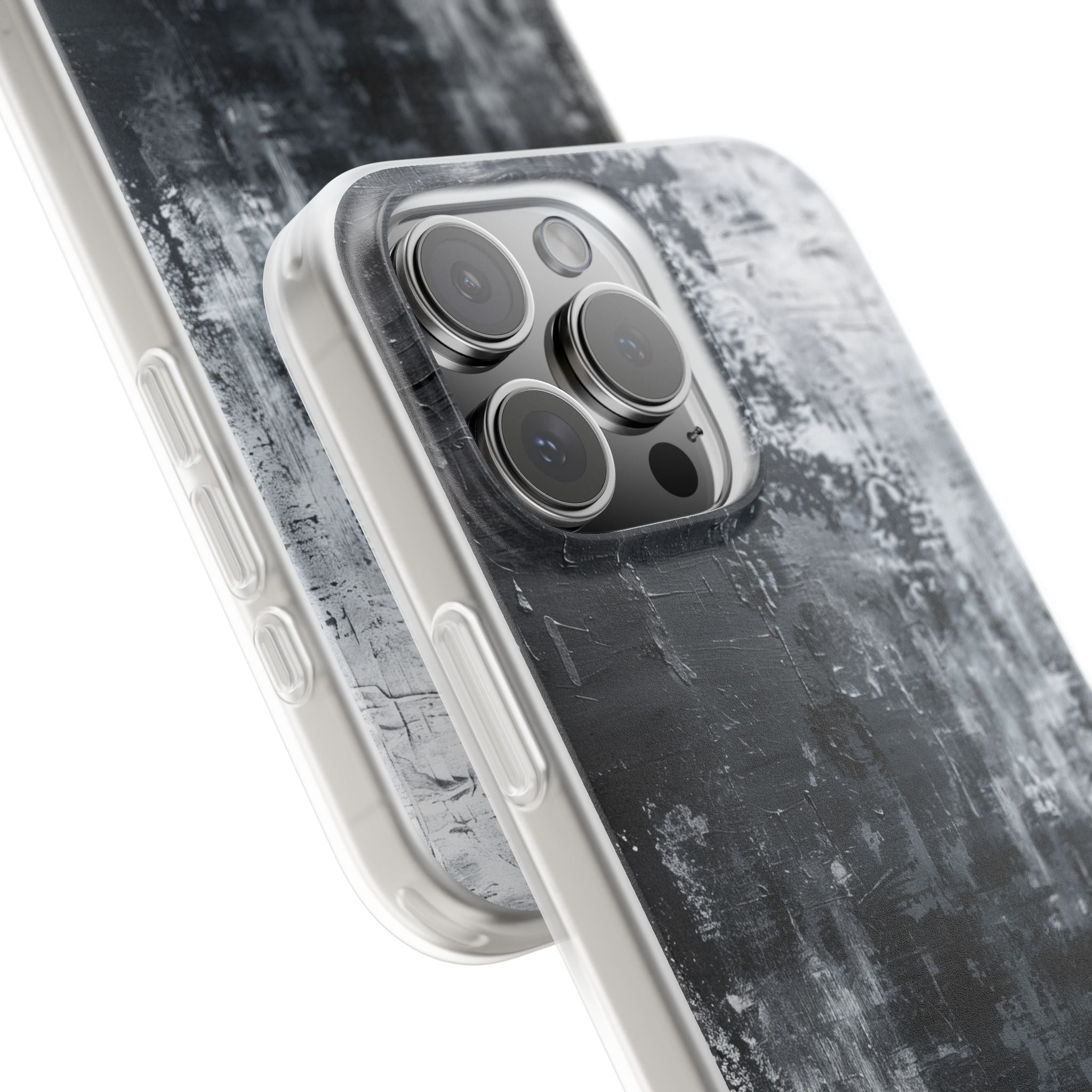 Texturiertes Blackscape iPhone 16 Pro Max Case - Soft