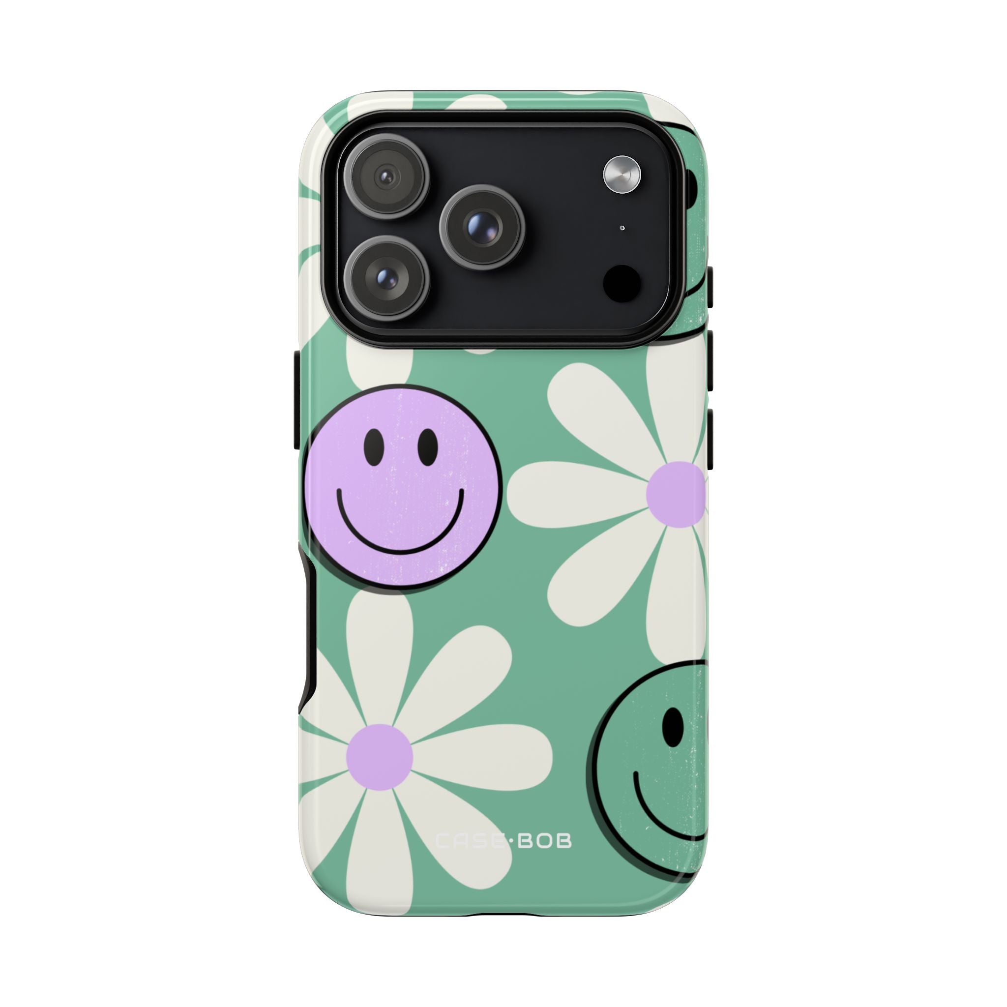 Smiley Daisy Glow iPhone 17 Pro Case - Tough - CASE•BOB