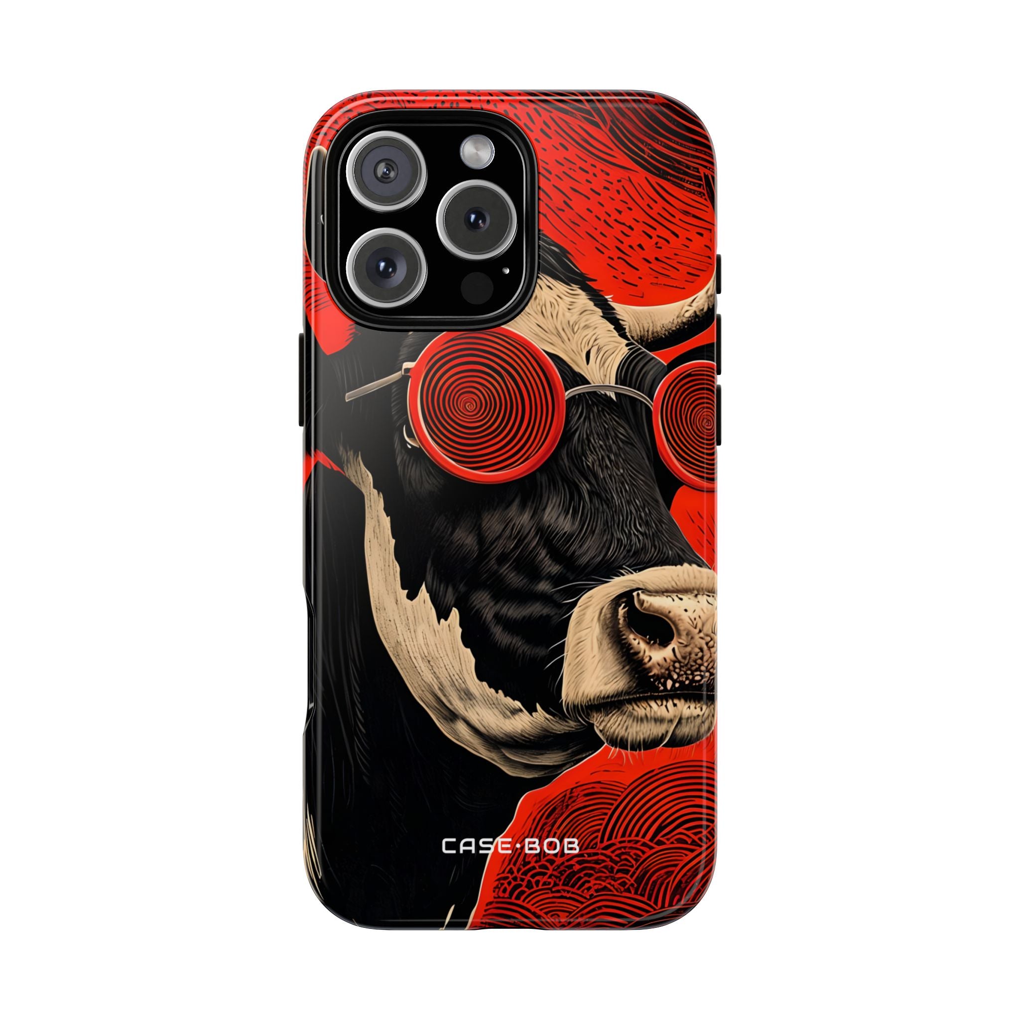 Hypnotic Cow iPhone 16 Pro Max Case - Tough