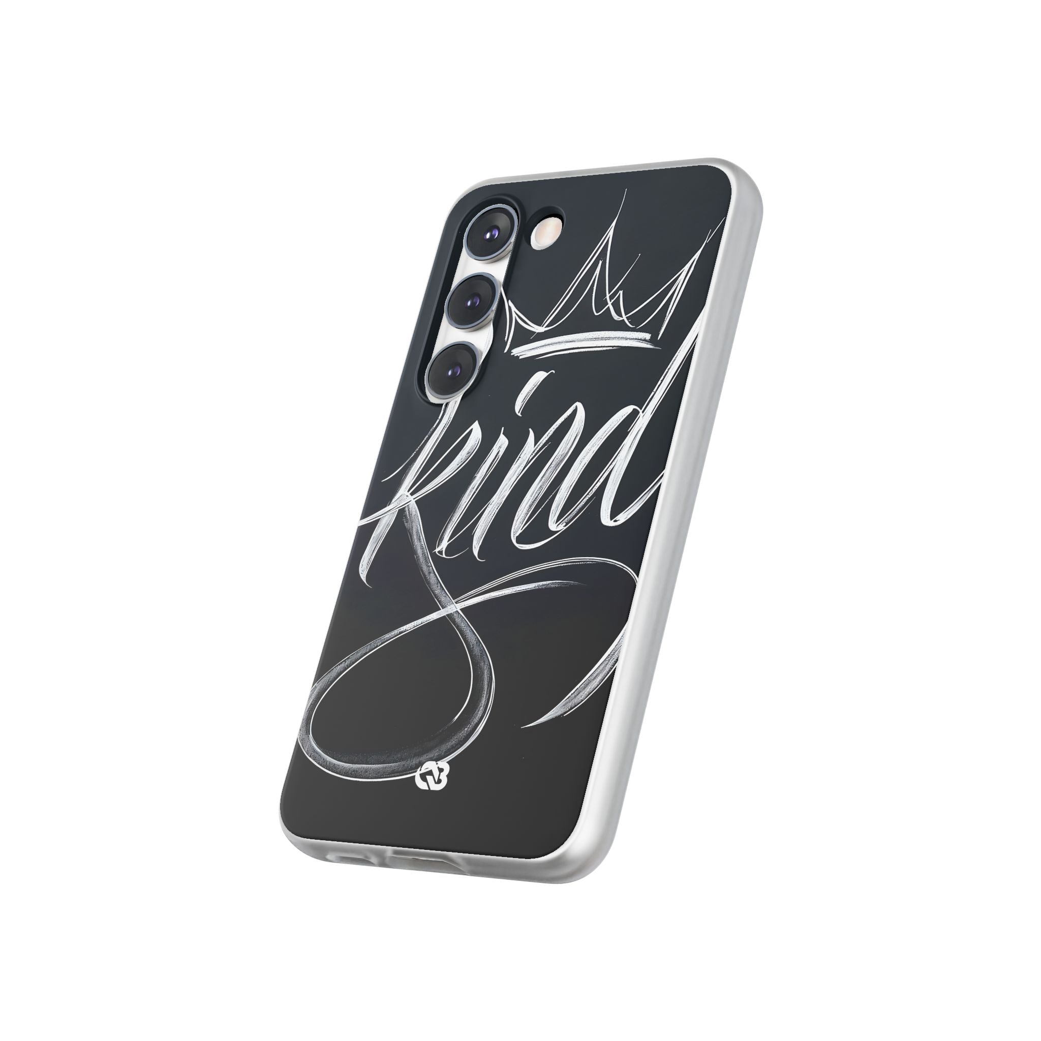 Noir Crown Script · Soft Custodia per Samsung