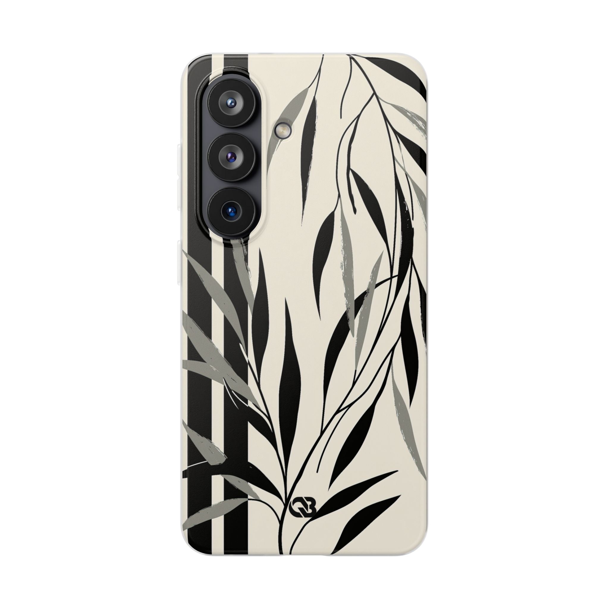 Beige Lite Phone Case for Samsung - Soot Leaf Sketch