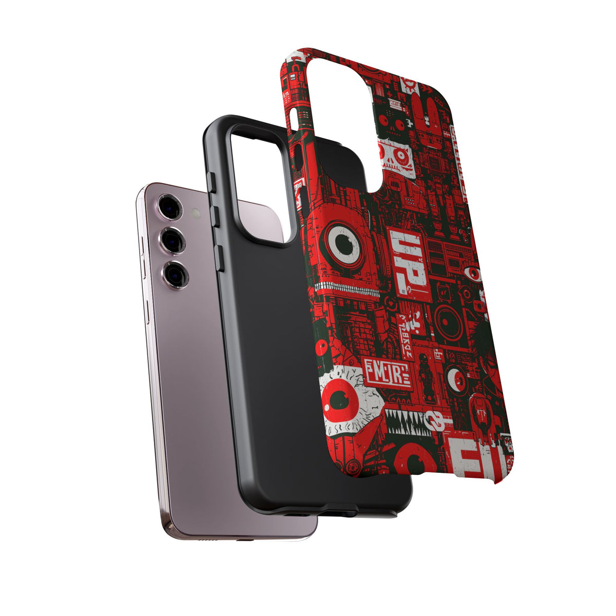 Neo Mecha Collage · Tough Phone Case for Samsung · Red