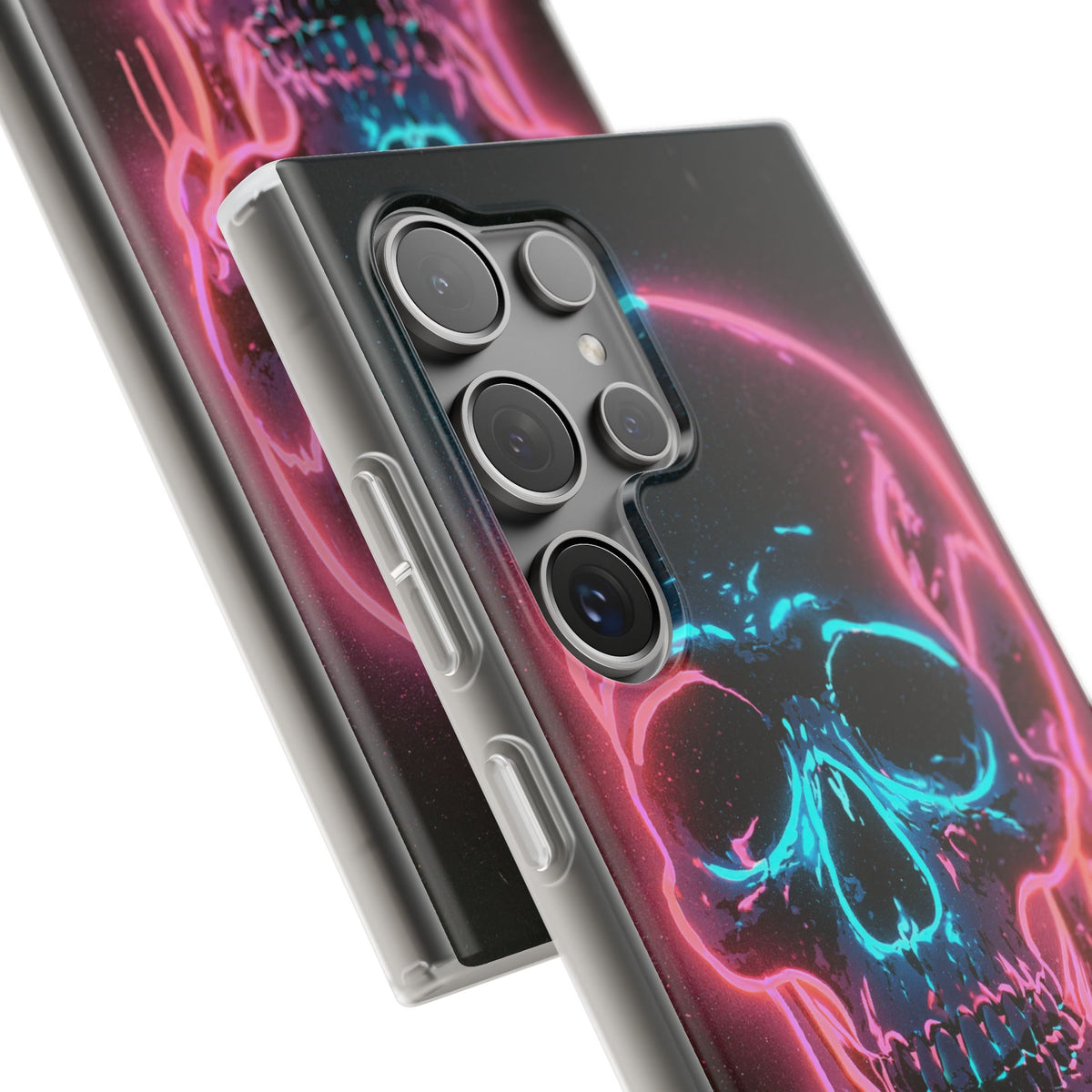 Neon Drip Skull · Lite Phone Case for Samsung · Black