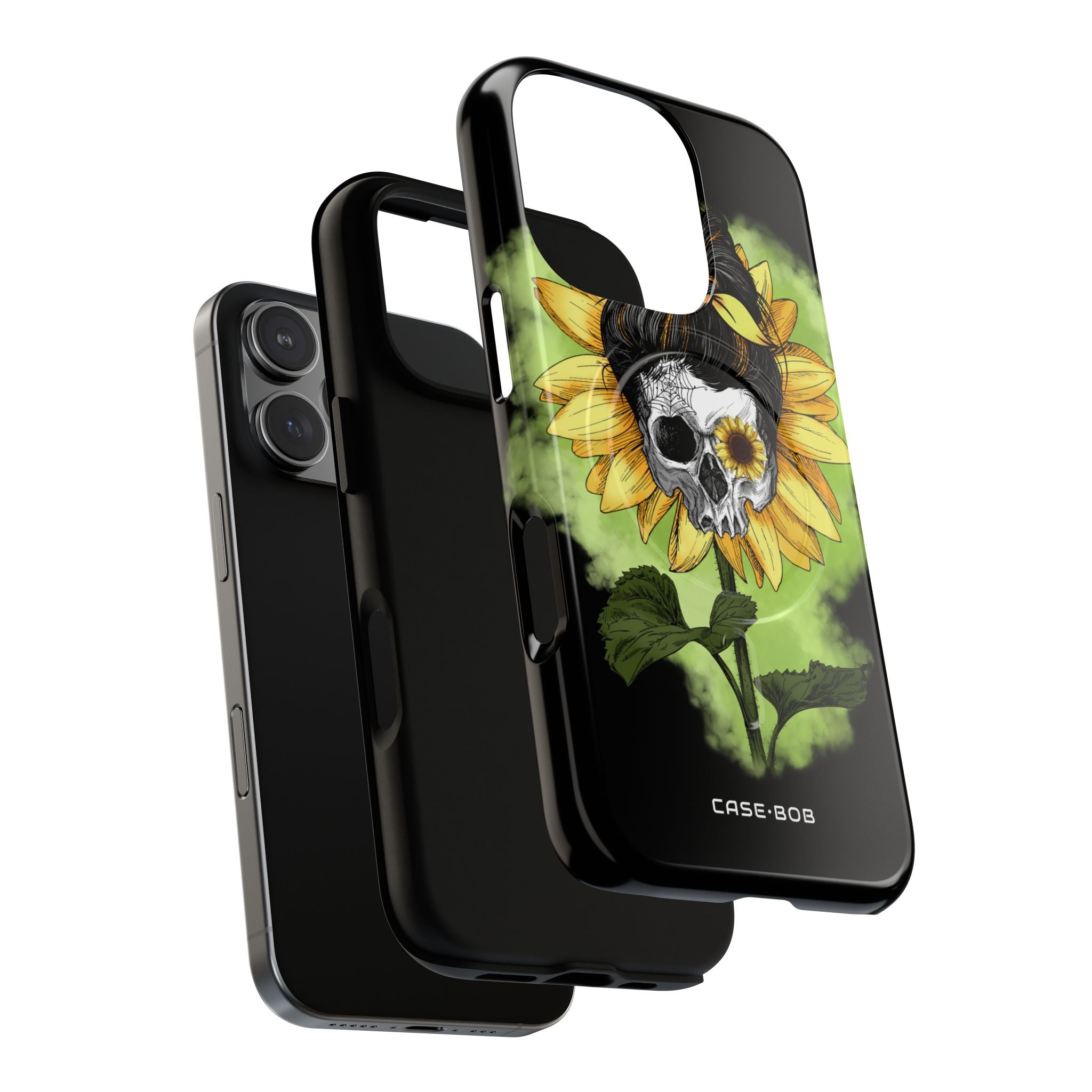 Sonnenblumen-Schädel iPhone 16 Pro Case - Tough+