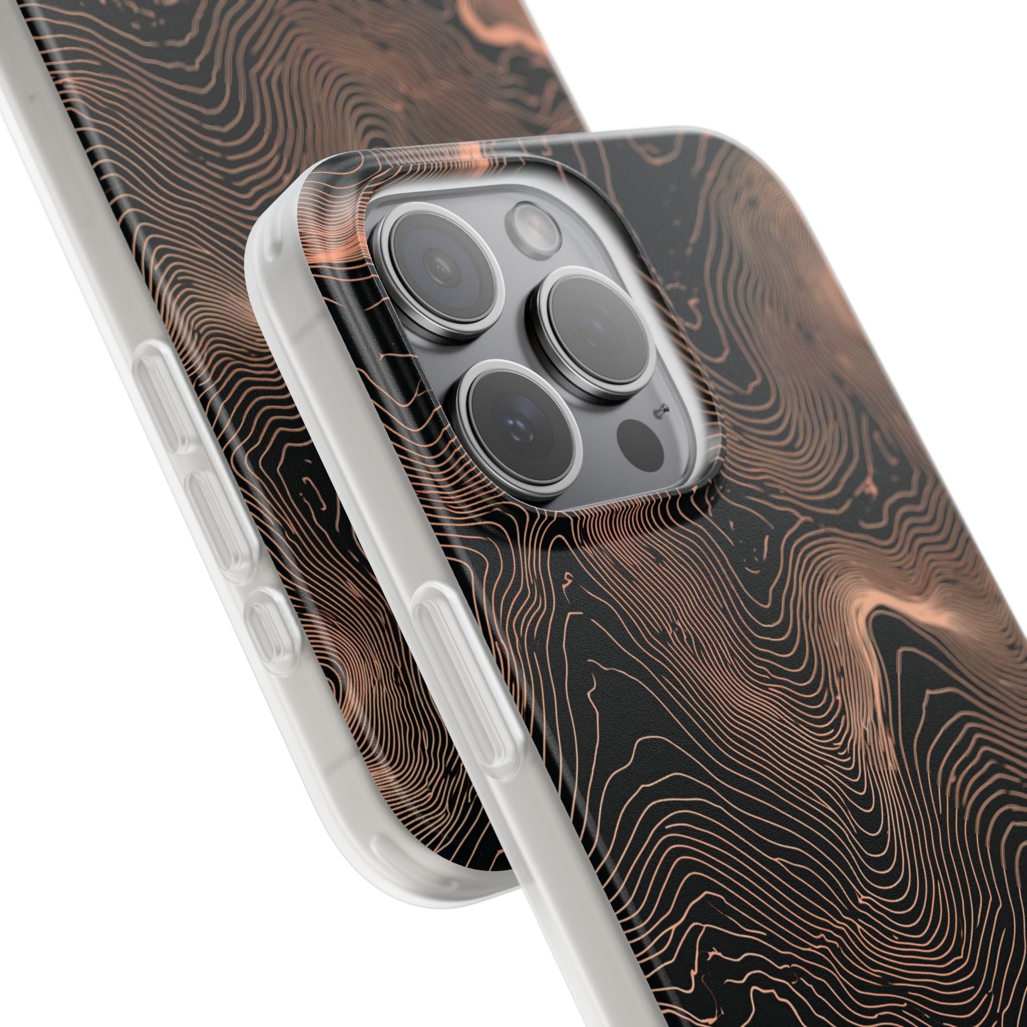 Orange Lite Phone Case for iPhone - Salmon Ridge Topo