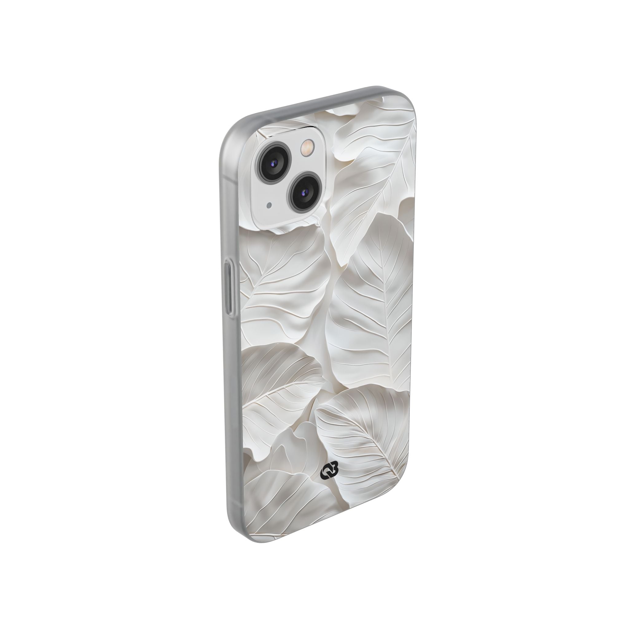 Sculpted Ivory Leaves · Soft Phone Case for iPhone
